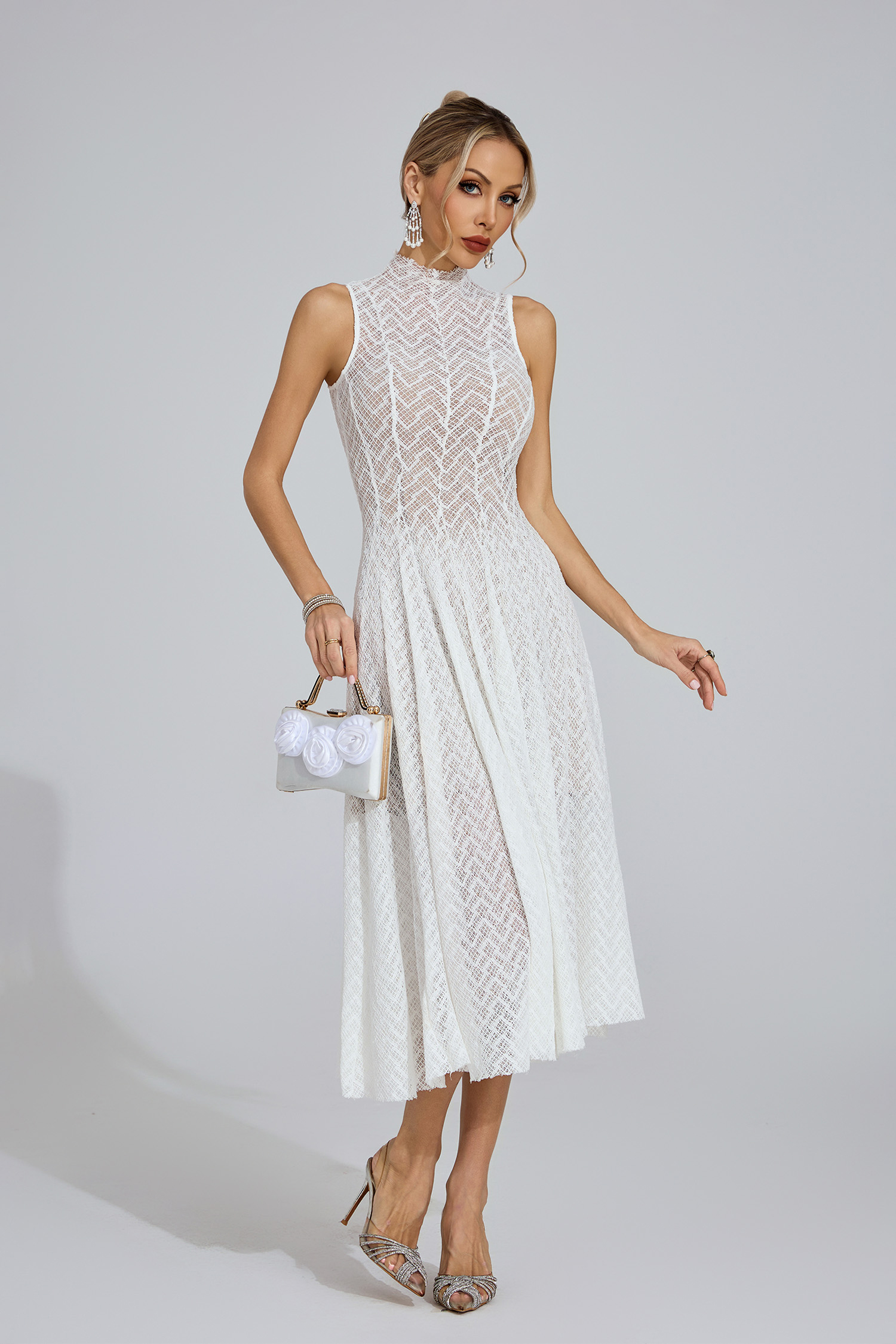 Lucas White Sleeveless Maxi Dress