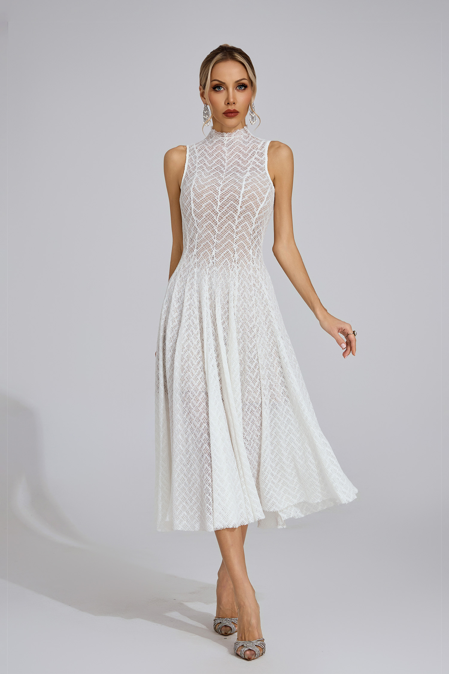 Lucas White Sleeveless Maxi Dress