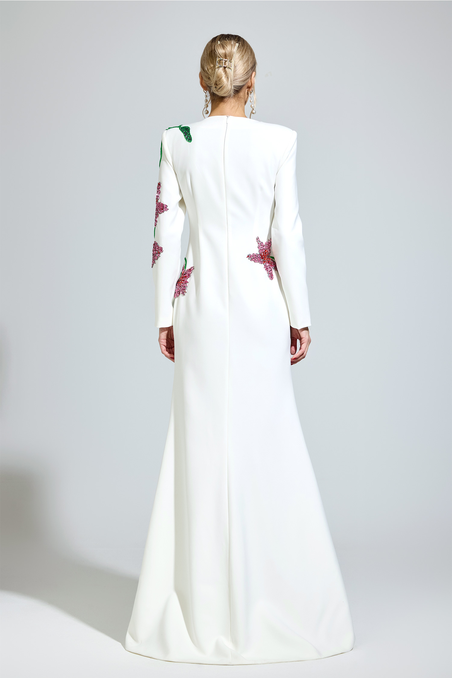Luxe White Floral Maxi Dress