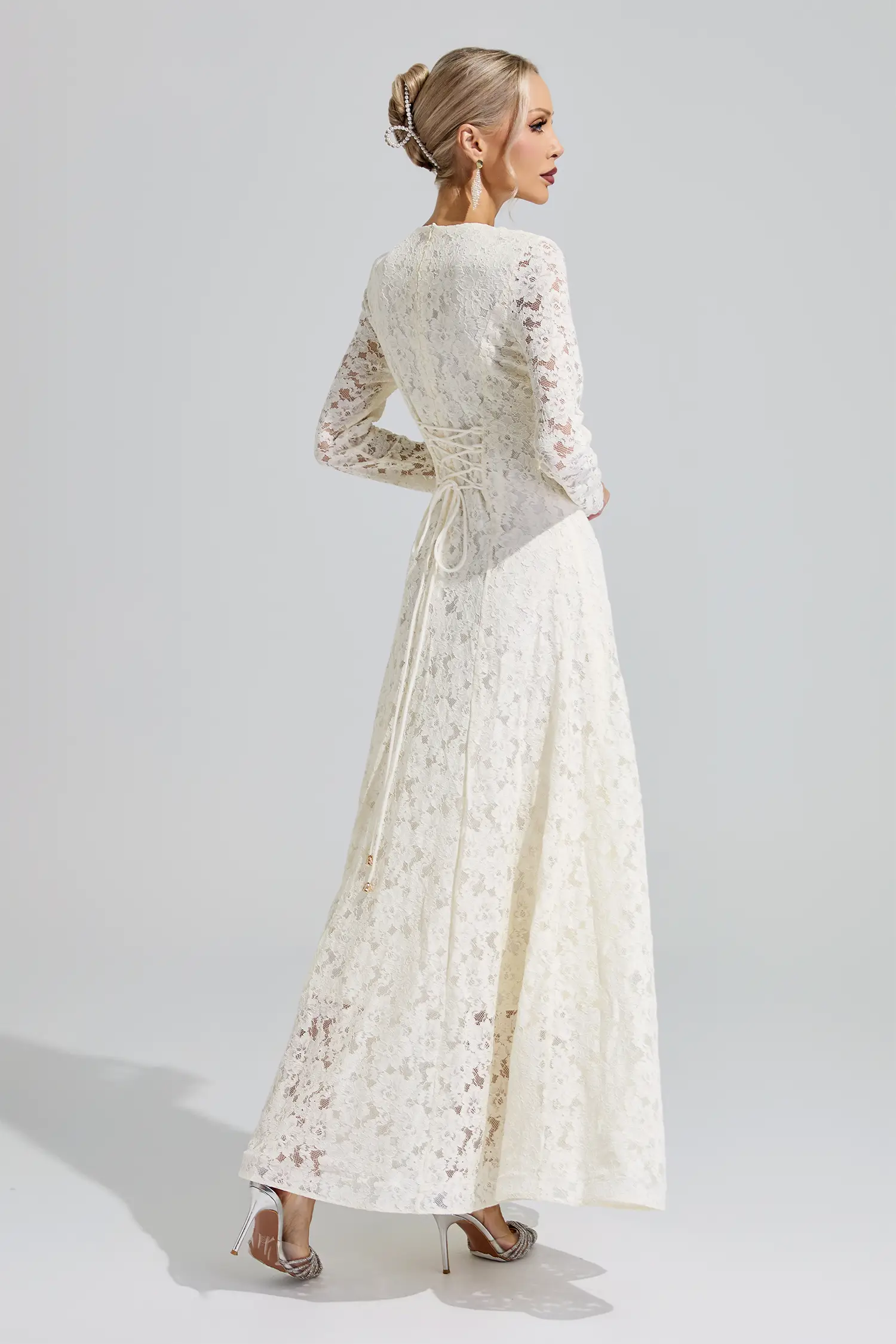 Madonna Apricot Lace Wedding Dress