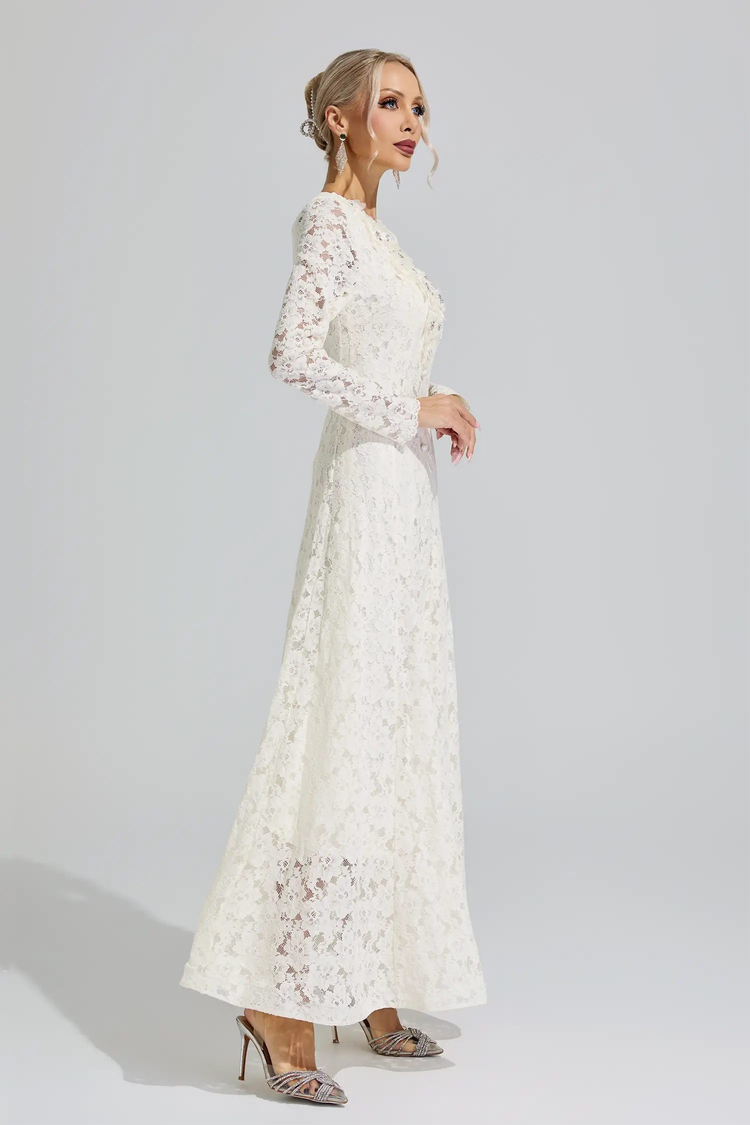 Madonna Apricot Lace Wedding Dress