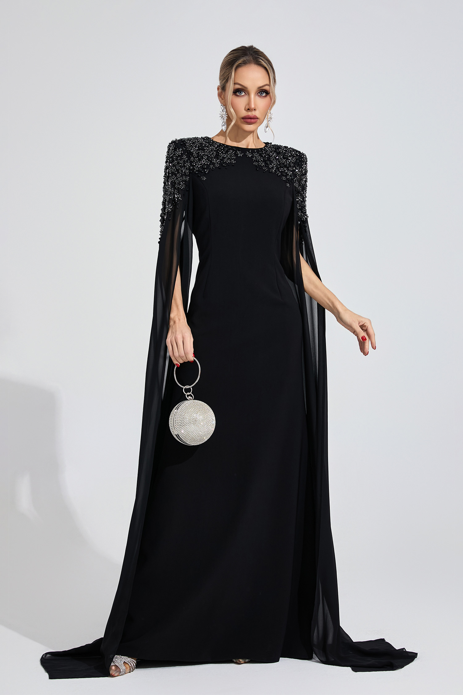 Maelis Black Diamond Maxi Dress