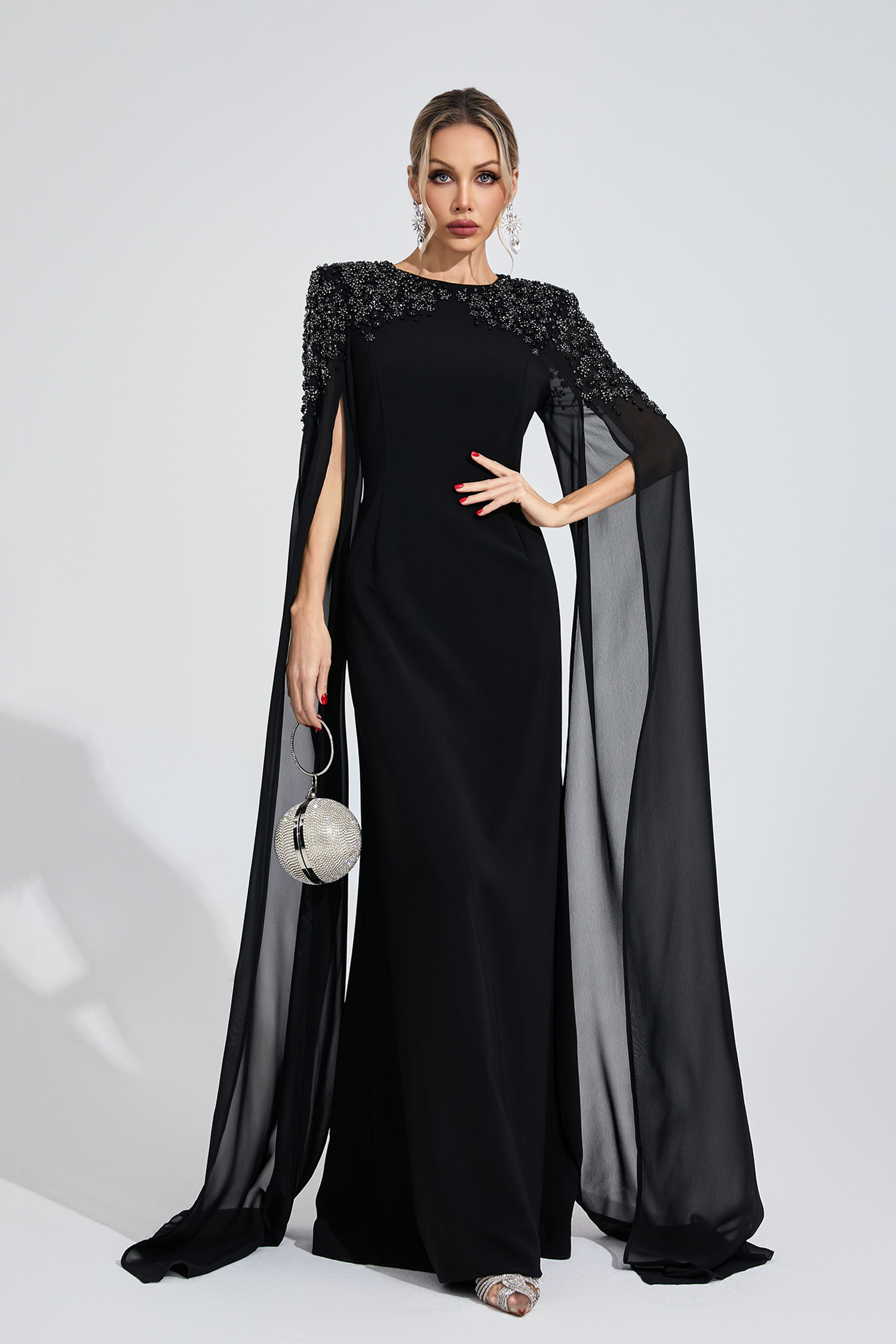 Maelis Black Diamond Maxi Dress
