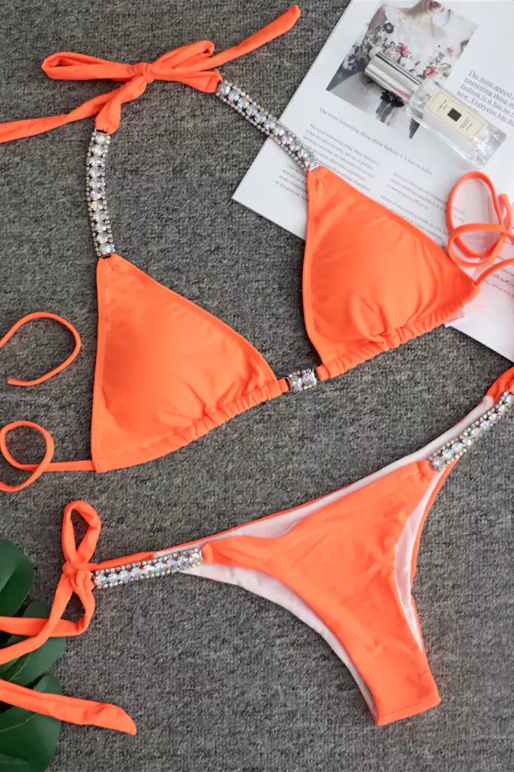 Maggie Orange Diamond Bikini-CATCHALL