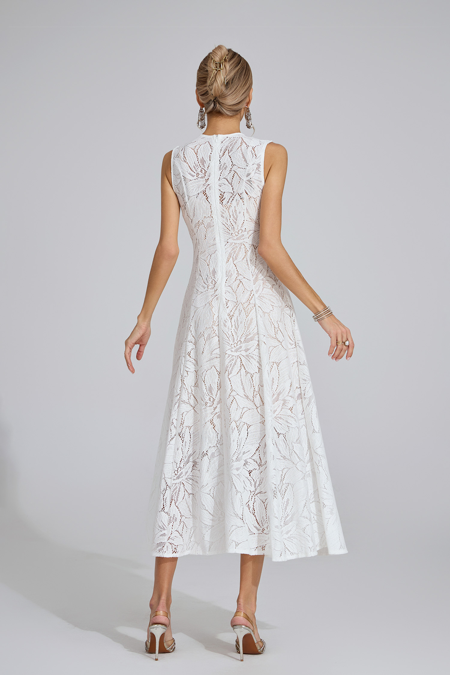 Mair White Lace Maxi Dress