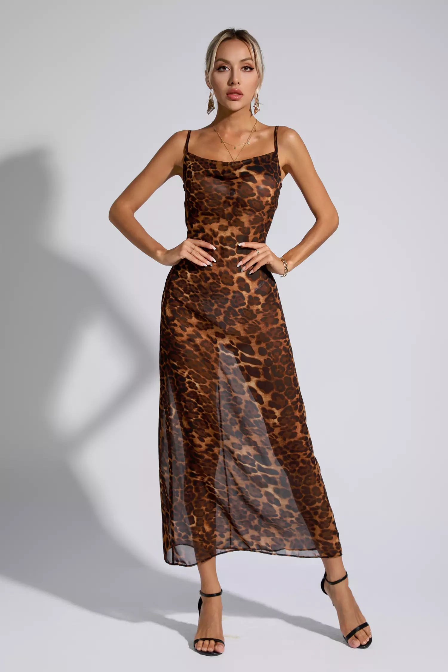 Maisie Leopard Printed Maxi Dress