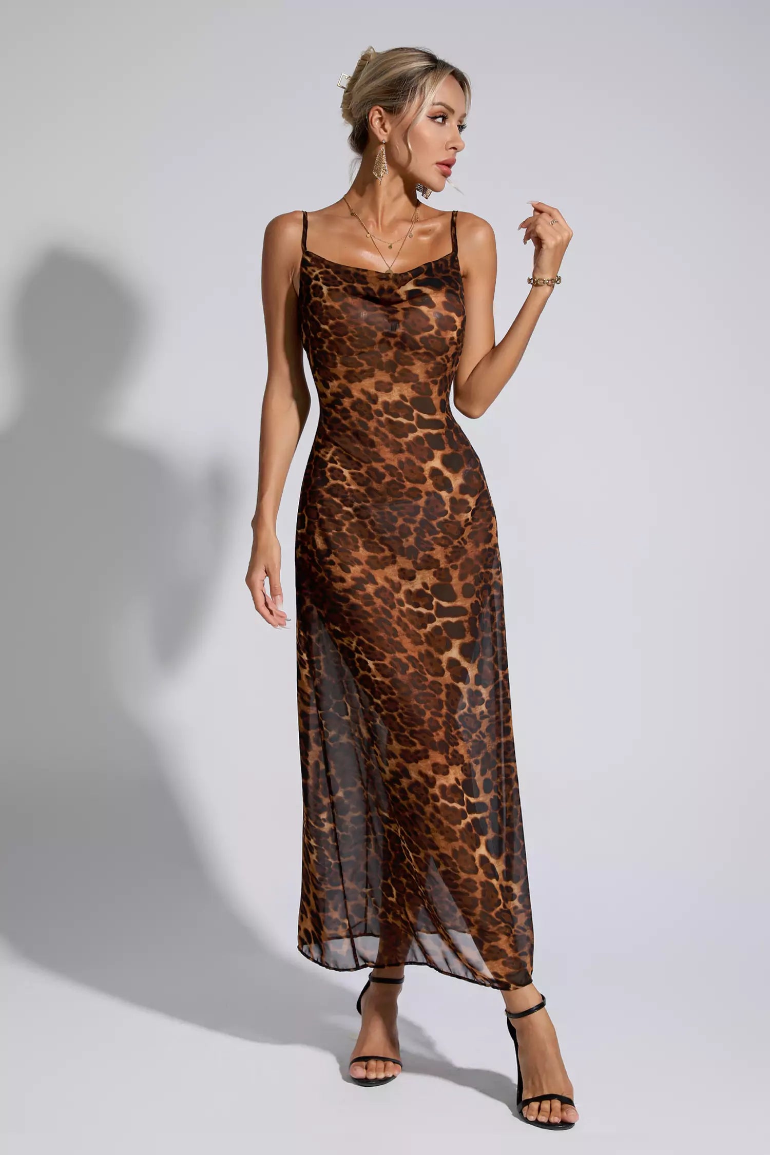 Maisie Leopard Printed Maxi Dress