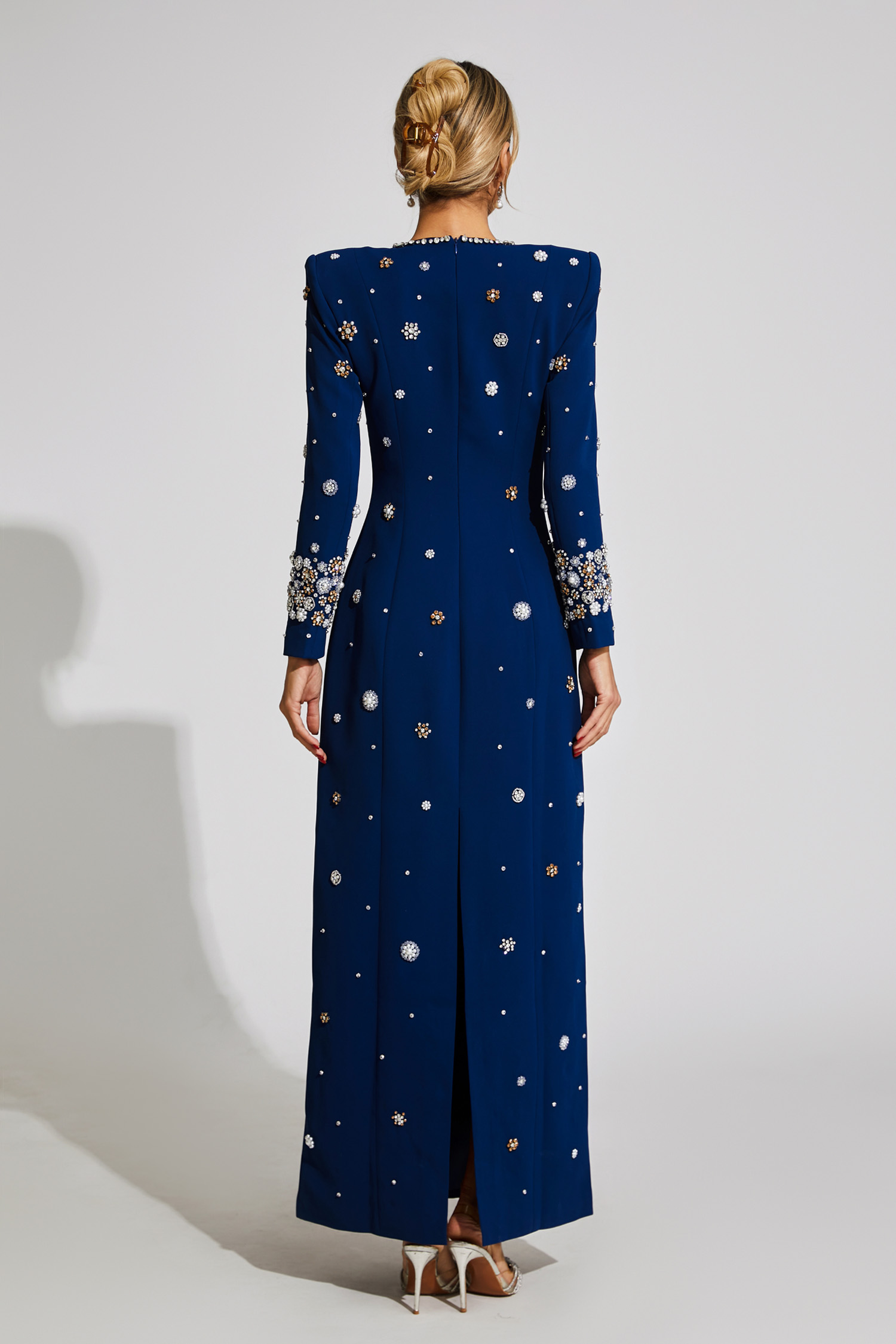 Marico Blue Diamond Long Sleeve Dress