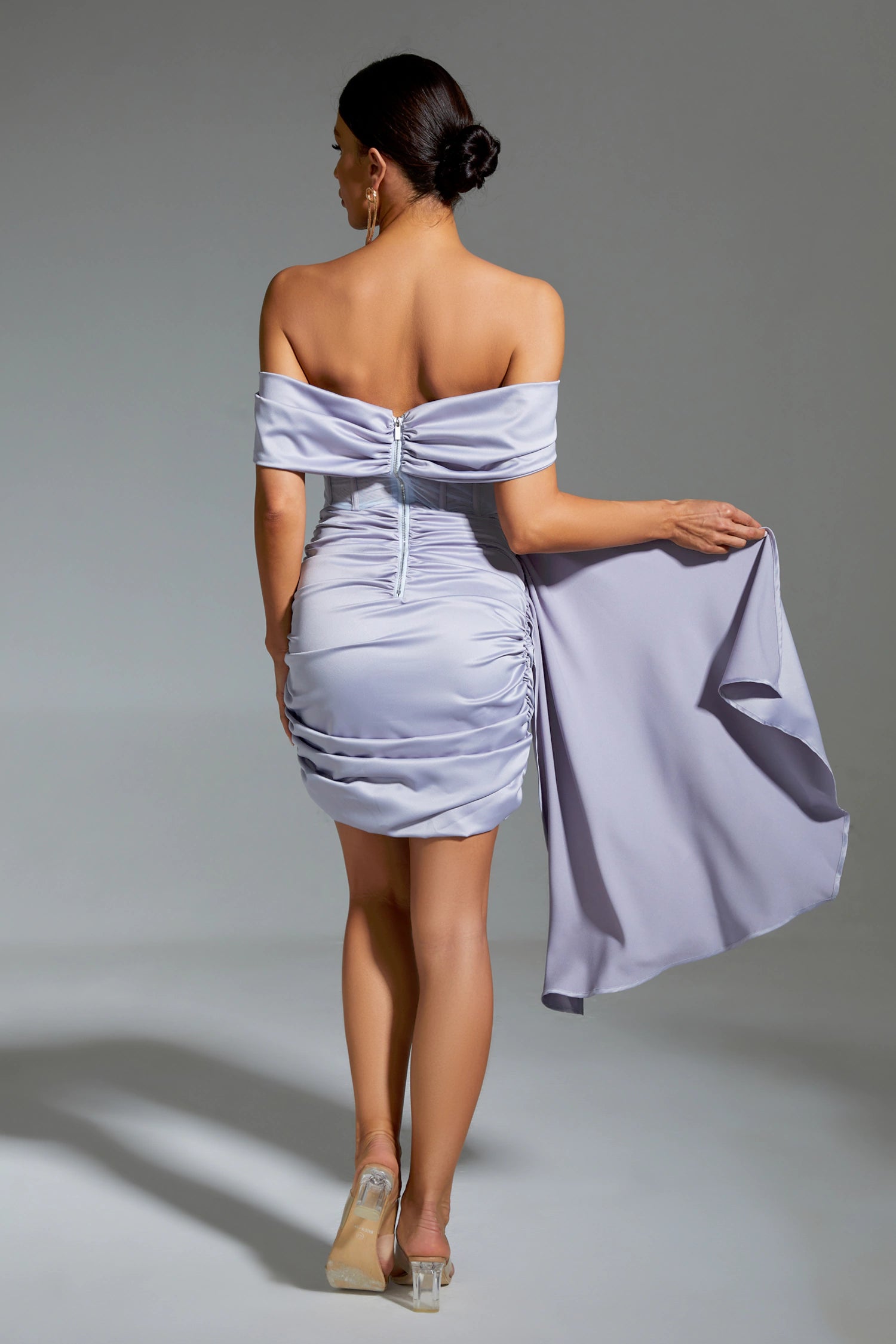 Mayan Purple Bandage Corset Dress-CATCHALL