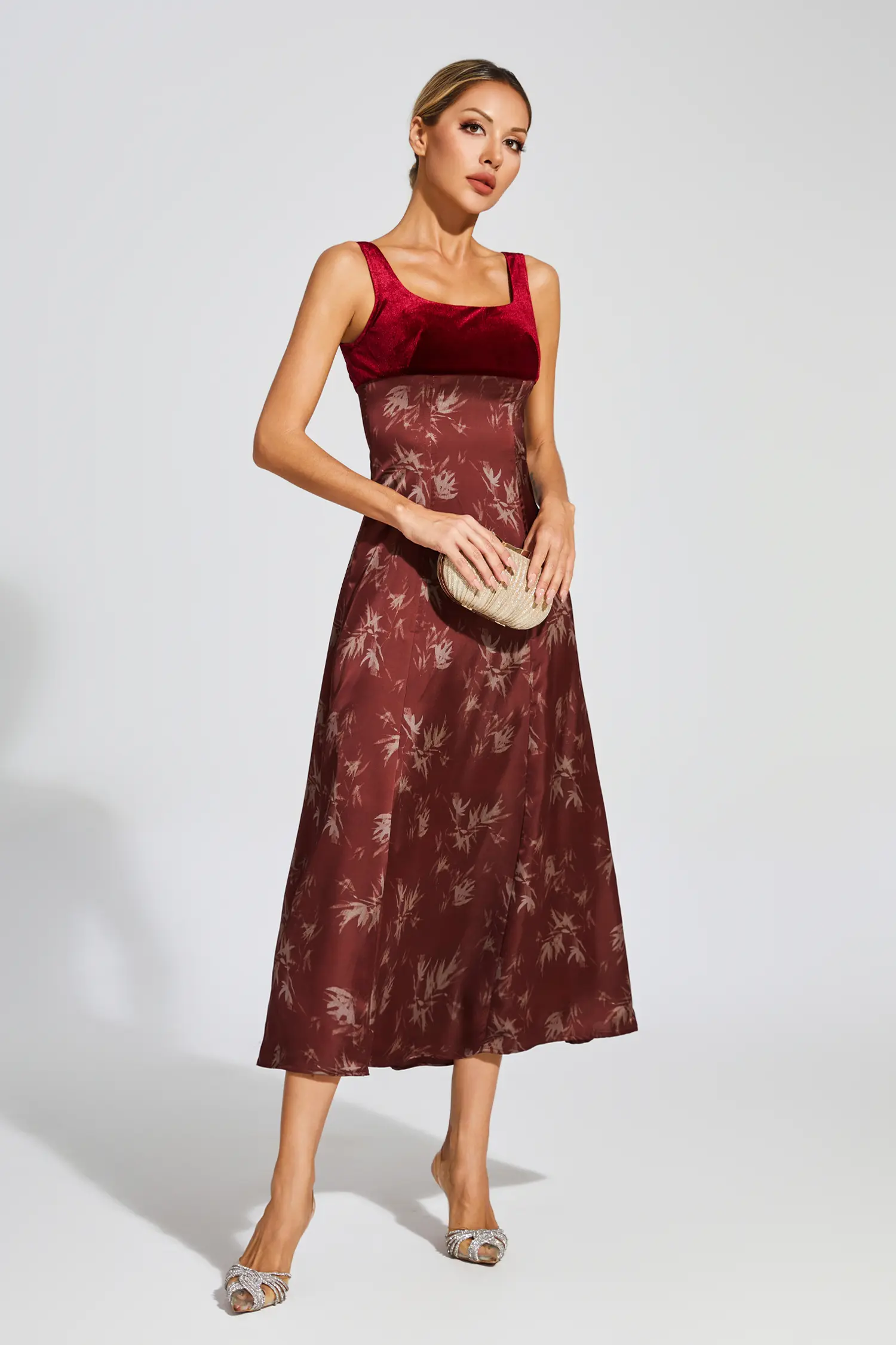 Mick Wine Red Slip Dress-CATCHALL