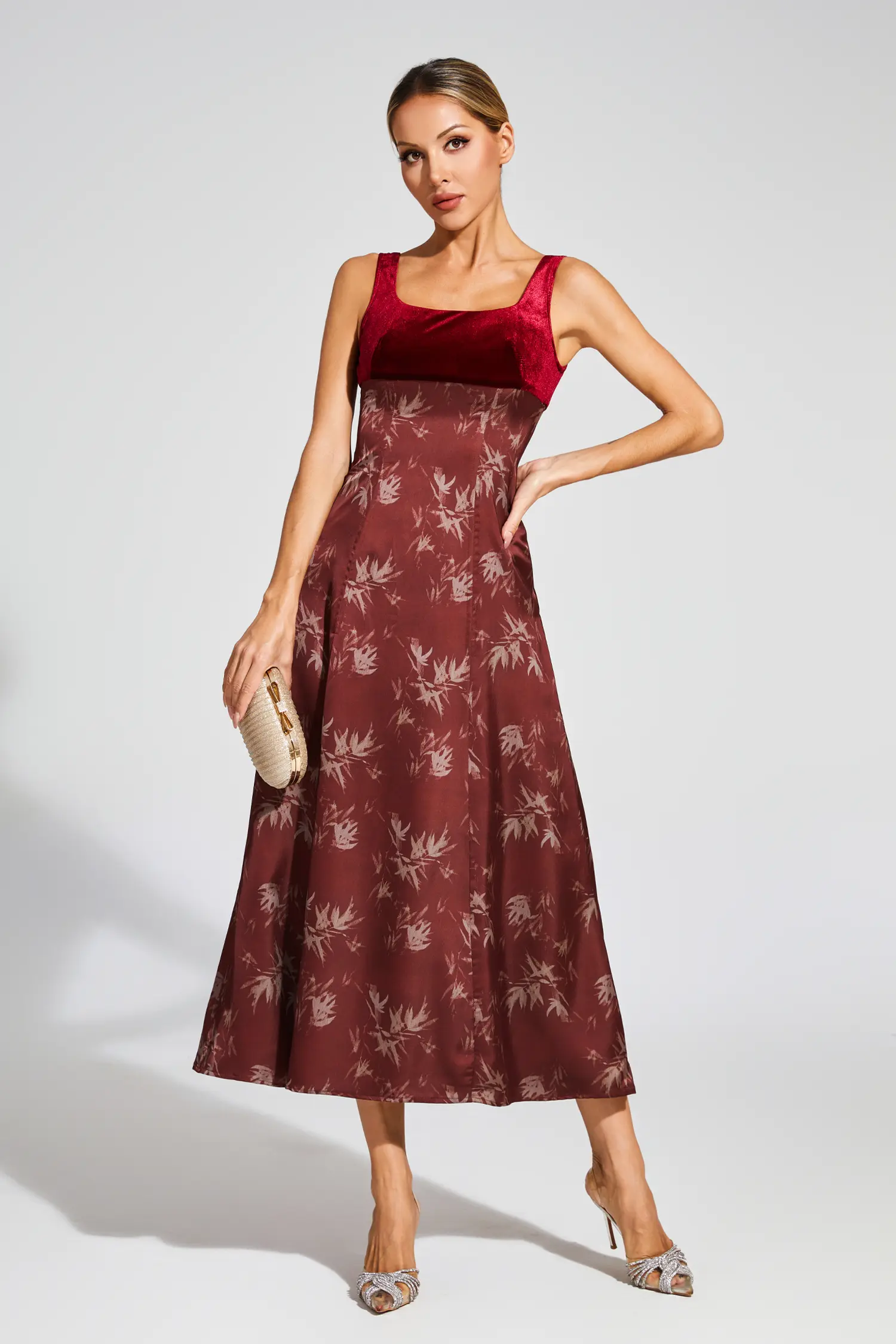 Mick Wine Red Slip Dress-CATCHALL