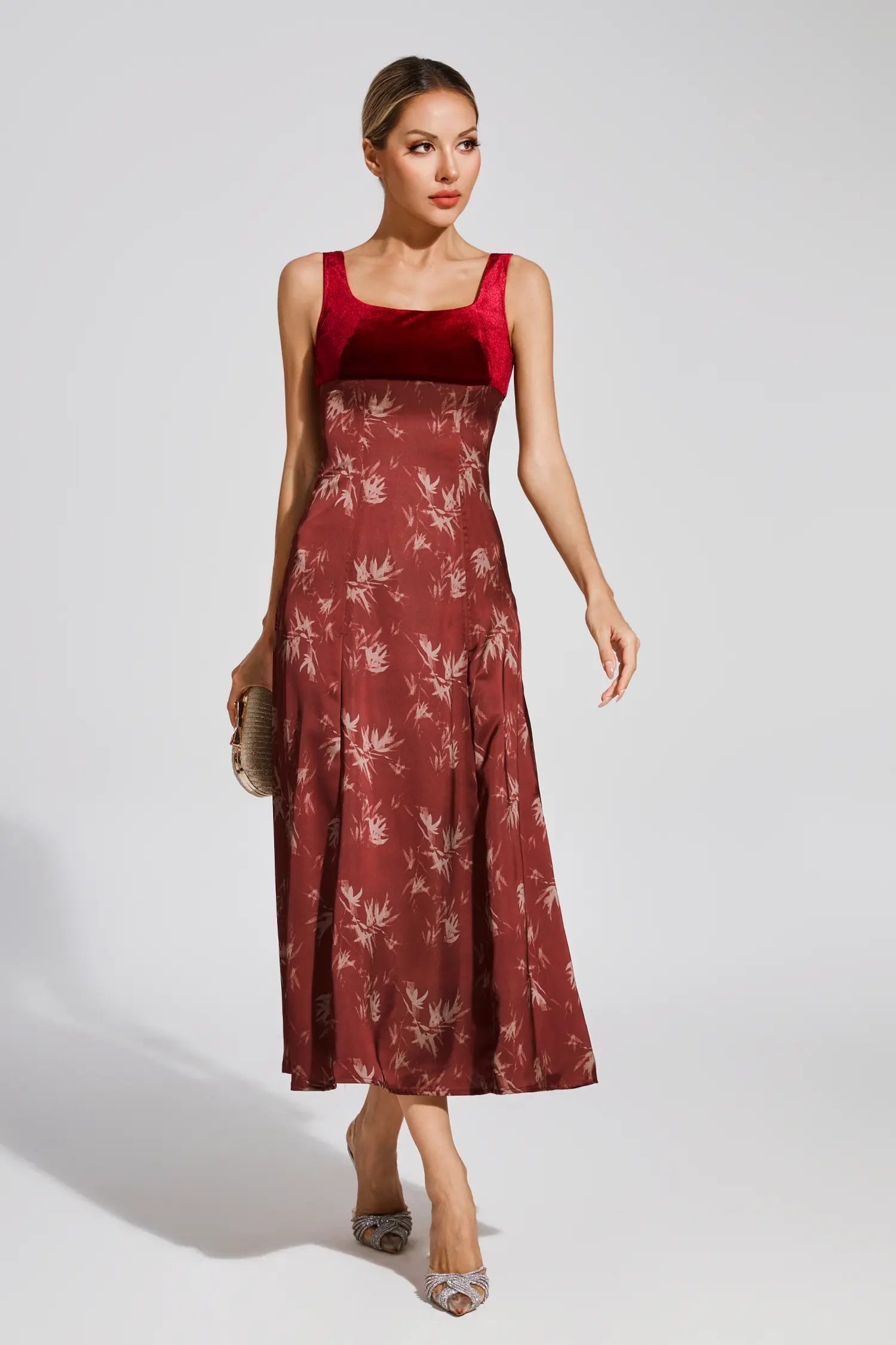 Mick Wine Red Slip Dress-CATCHALL