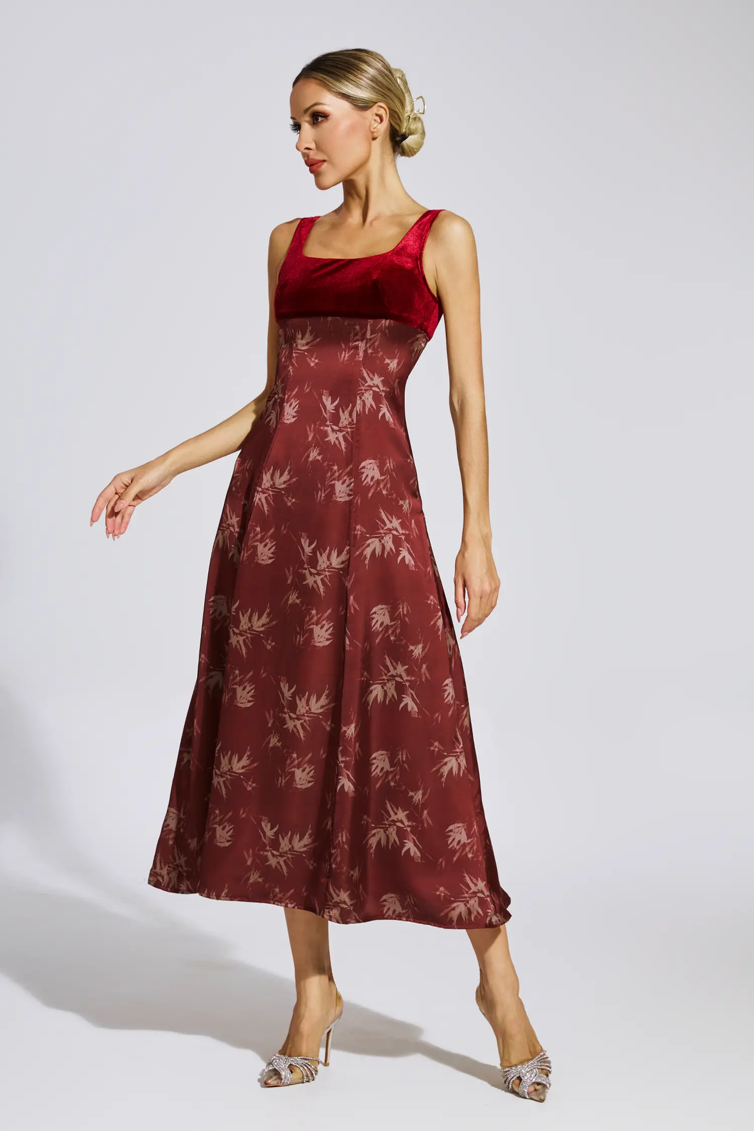 Mick Wine Red Slip Dress-CATCHALL