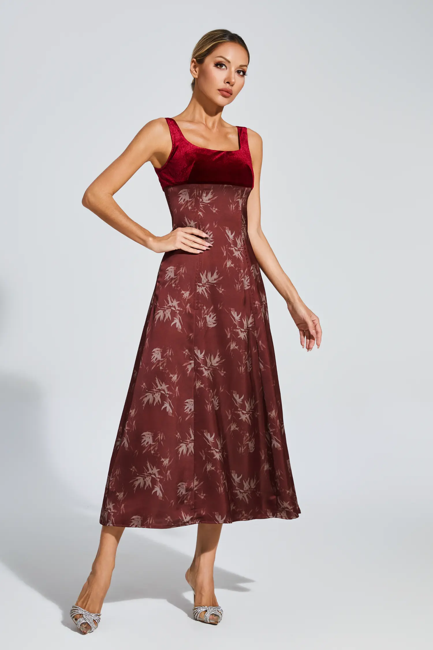 Mick Wine Red Slip Dress-CATCHALL
