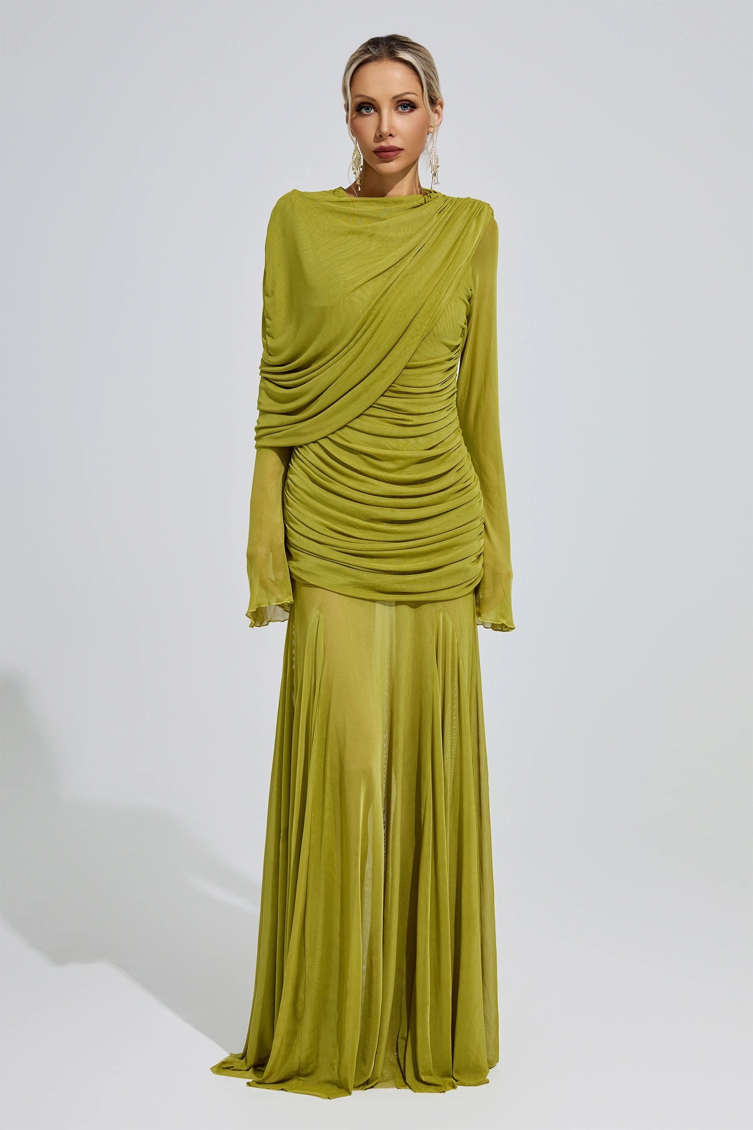 Mies Green Bandage Dress