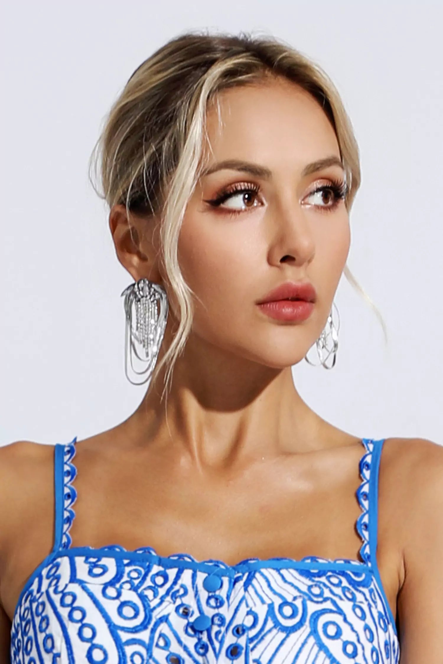 Mya Silver Tassel Earrings-CATCHALL