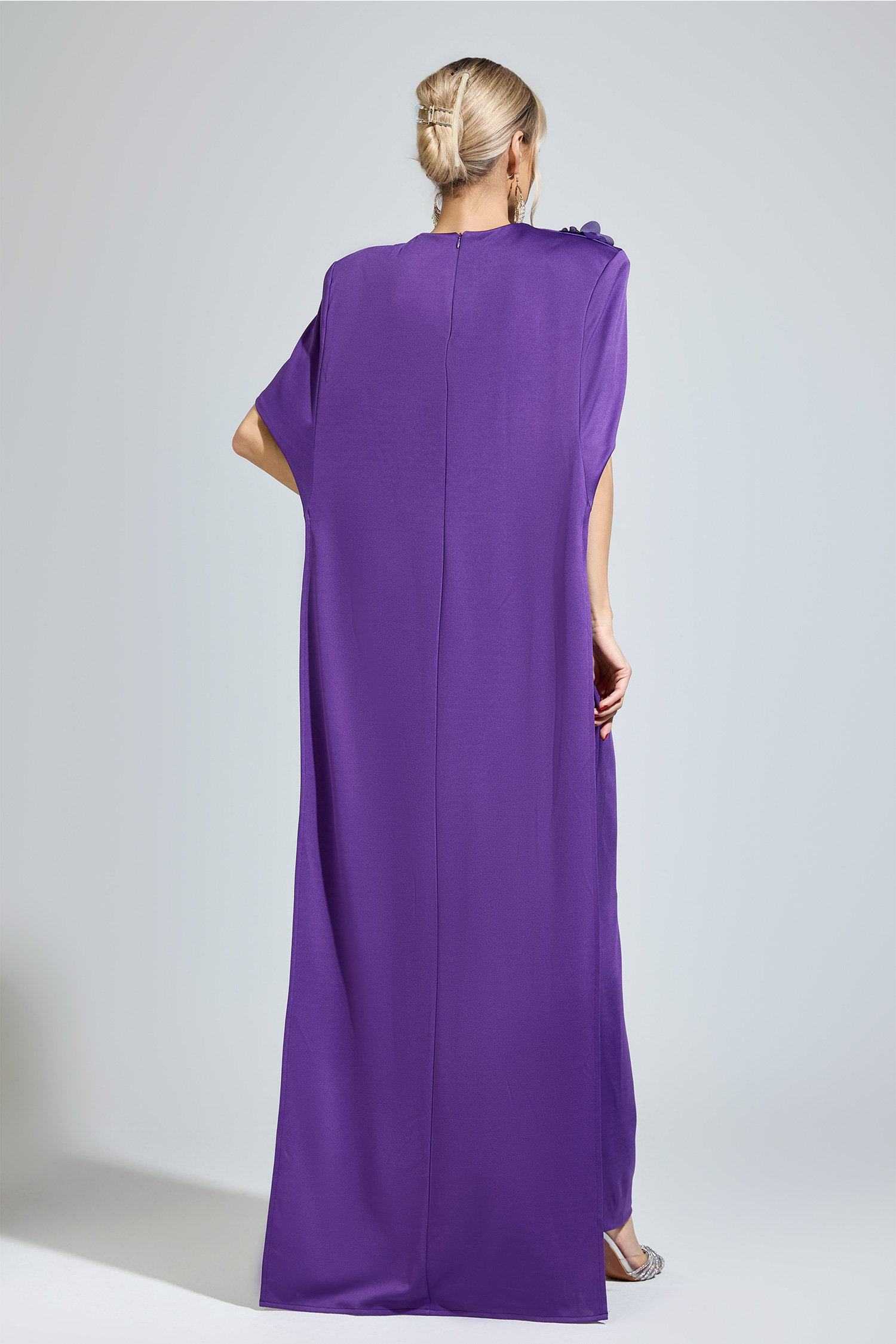 Nabokov Purple Cape Formal Dress