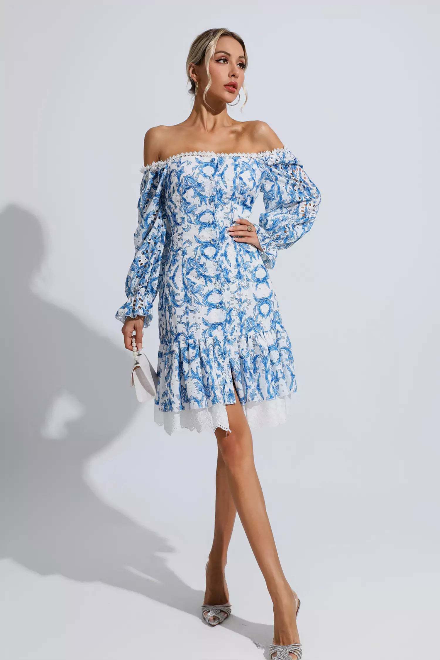 dusty blue bridesmaid dress Chiffon Dresses Kimberly Simple One Shoulder Sho Donna Karan New York All_Pockets Color:Lily