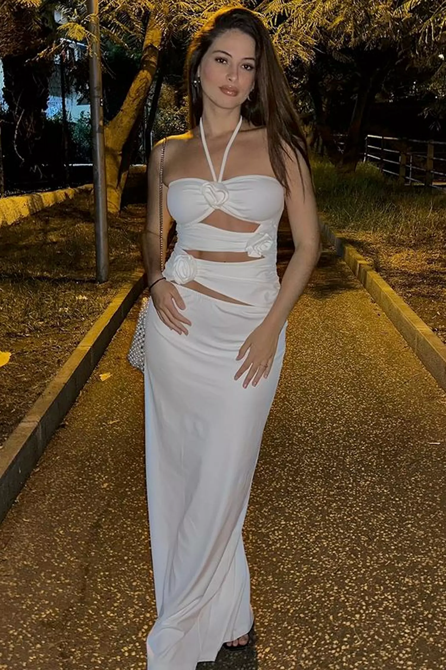 Nayeli Floral Maxi Dress-White