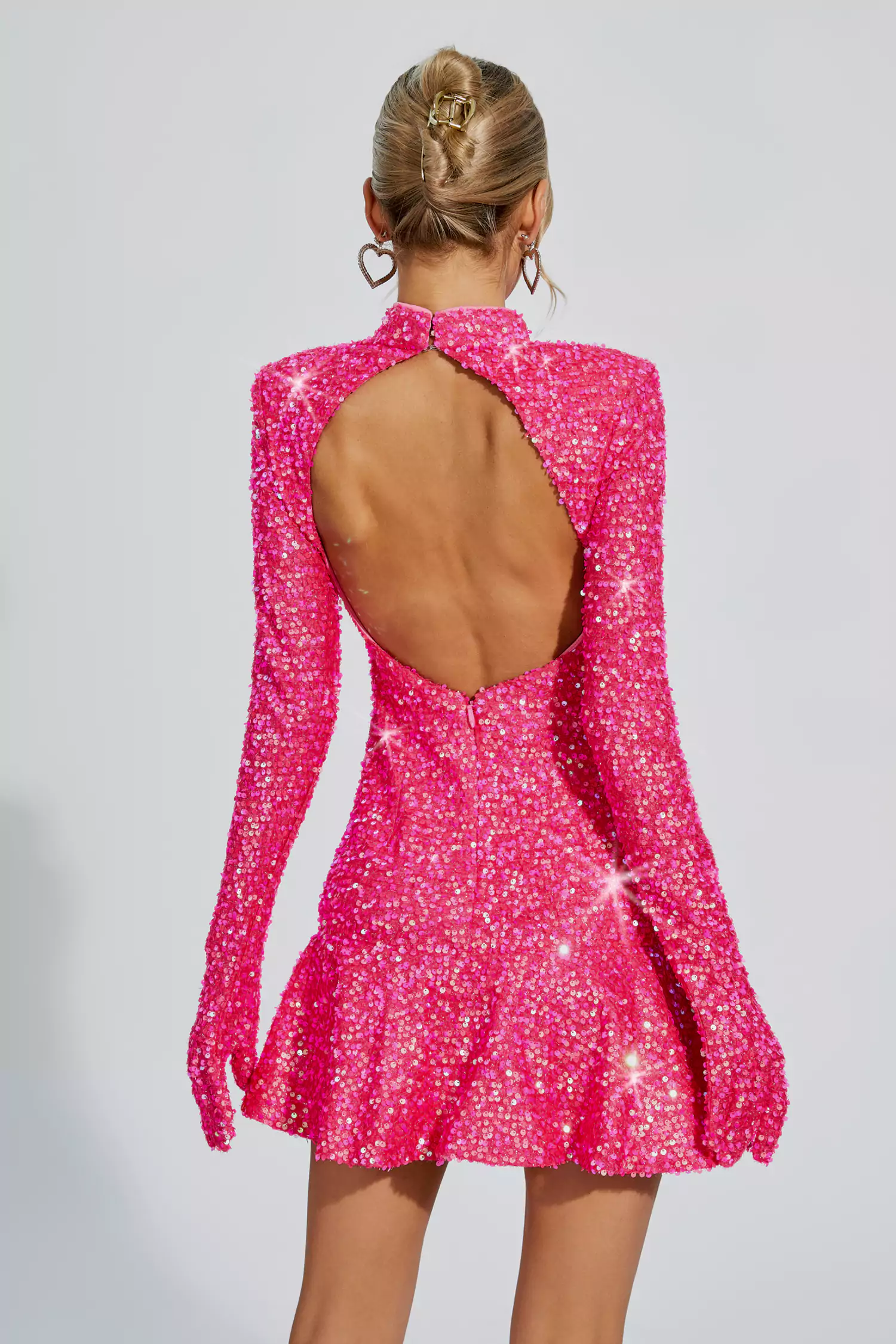 Novalee Rose Red Sequin Mini Dress-CATCHALL