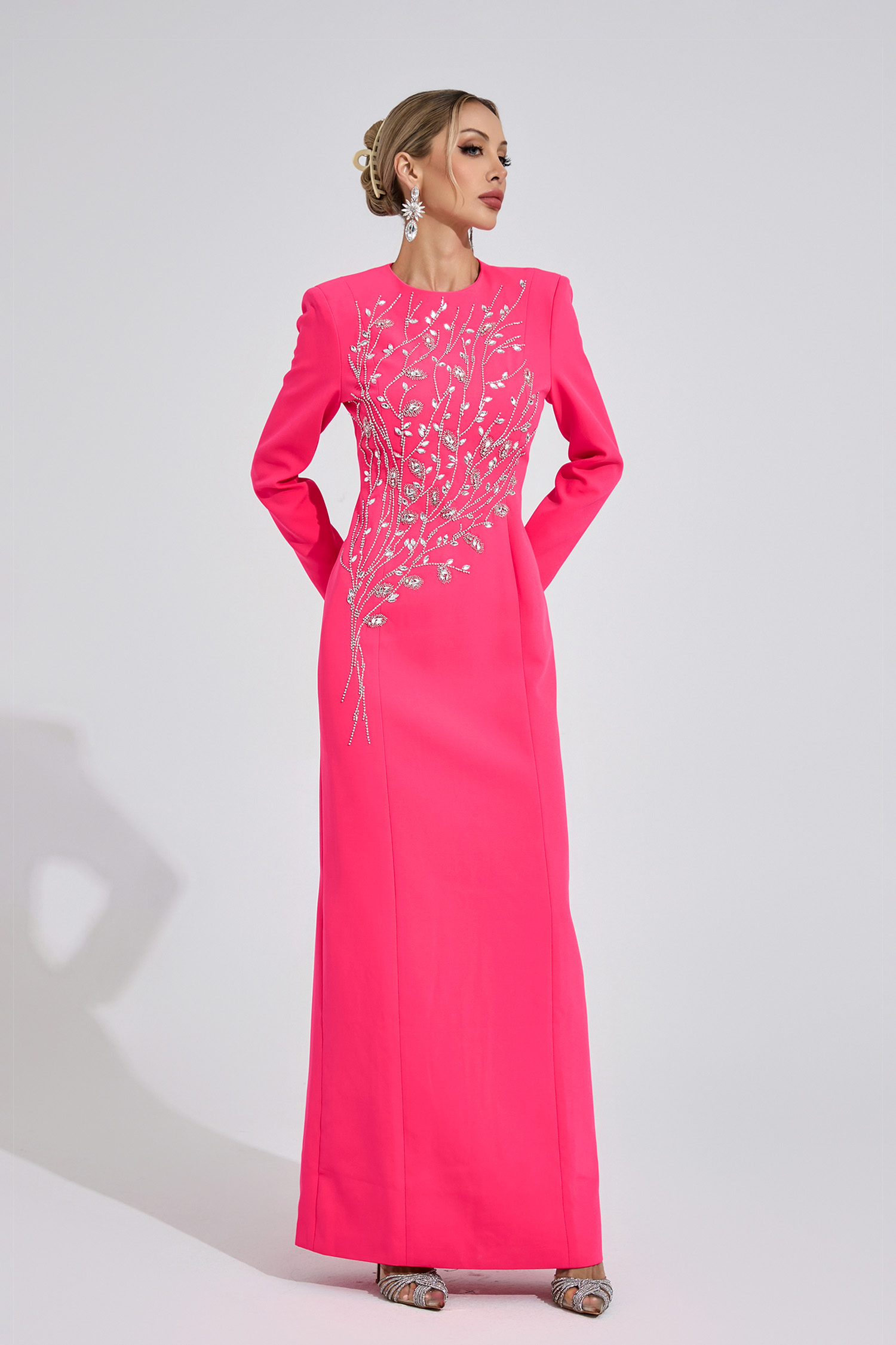 Ombrie Red Diamond Maxi Dress