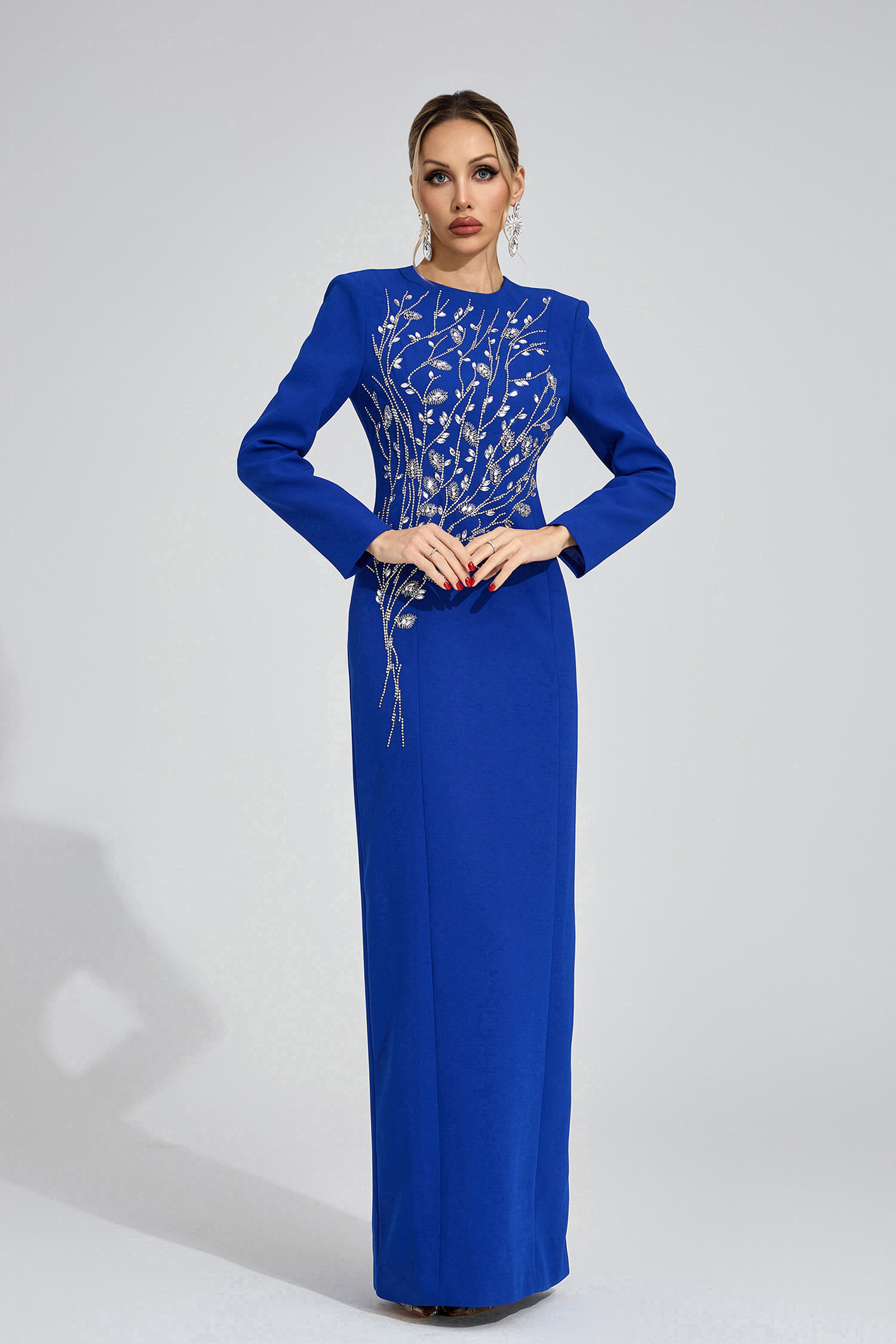 Ombrie Blue Diamond Maxi Dress