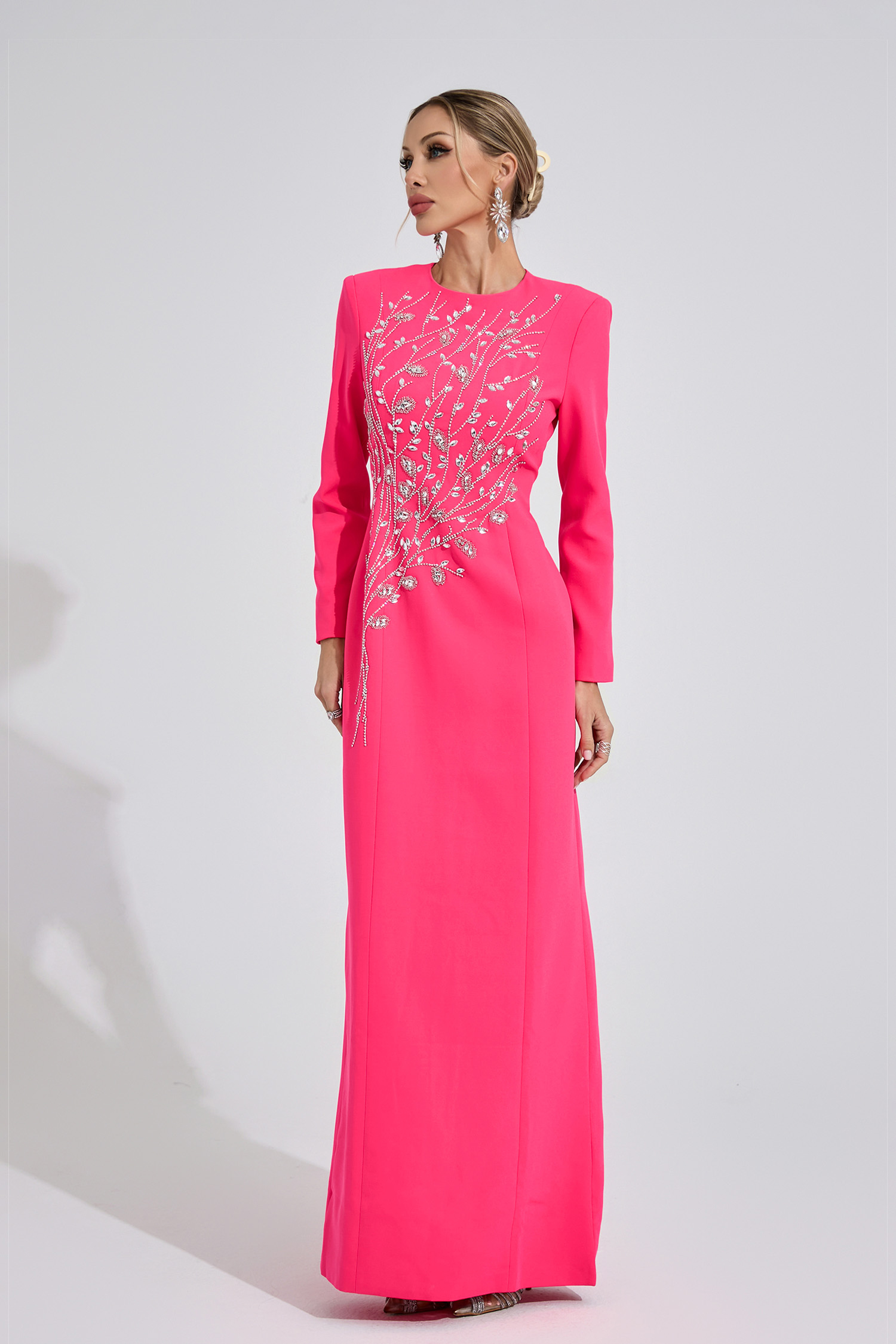 Ombrie Red Diamond Maxi Dress
