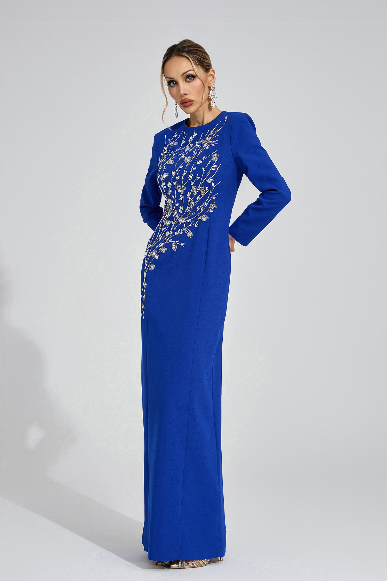Ombrie Blue Diamond Maxi Dress