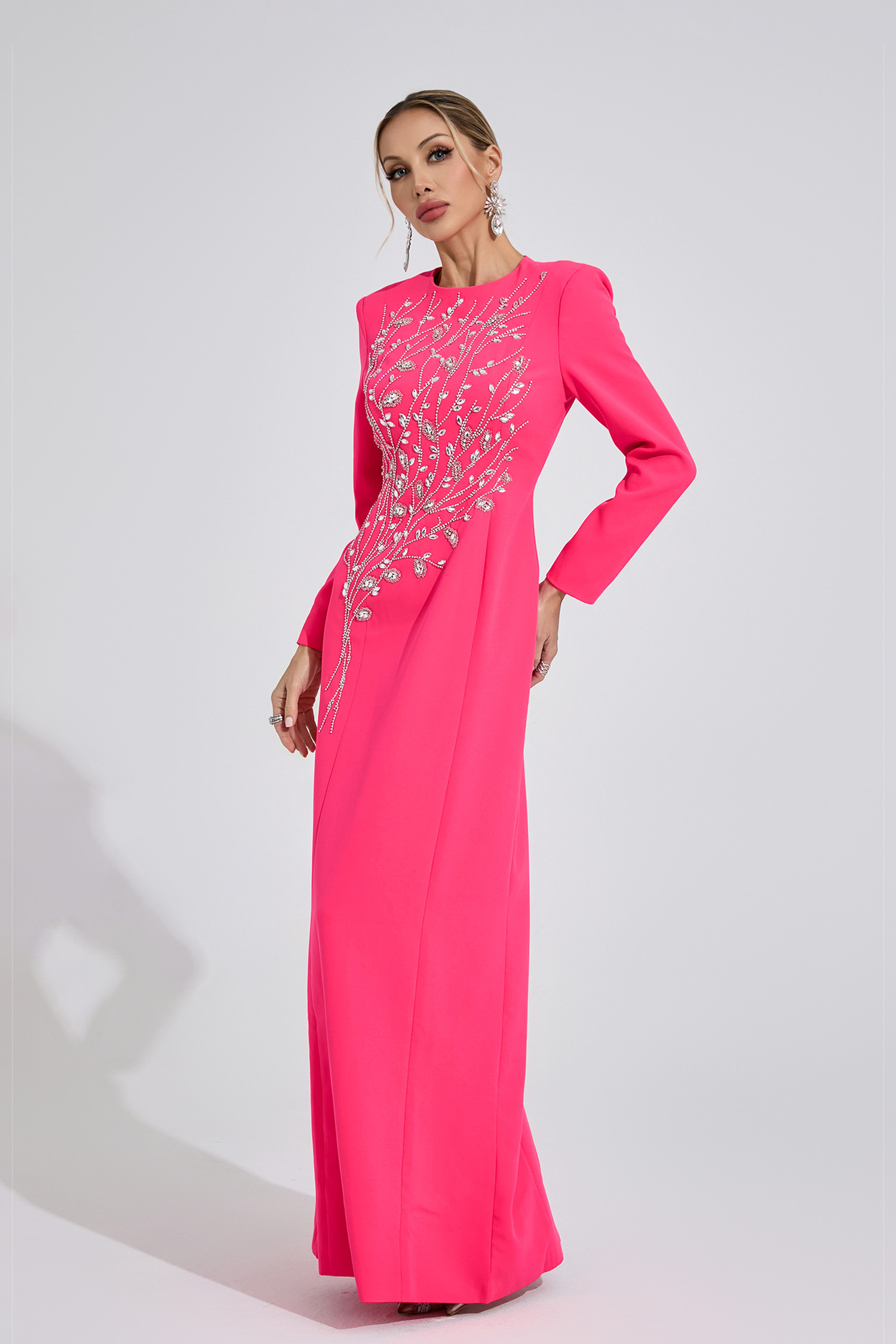 Ombrie Red Diamond Maxi Dress