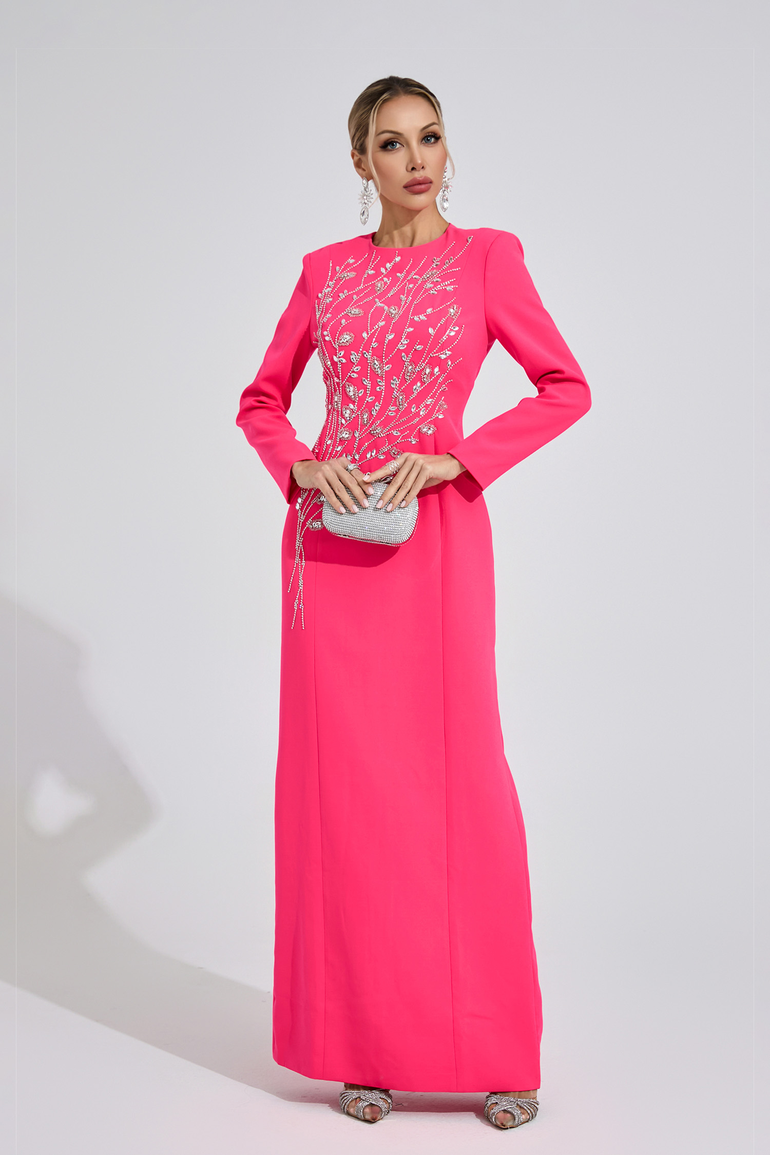 Ombrie Red Diamond Maxi Dress