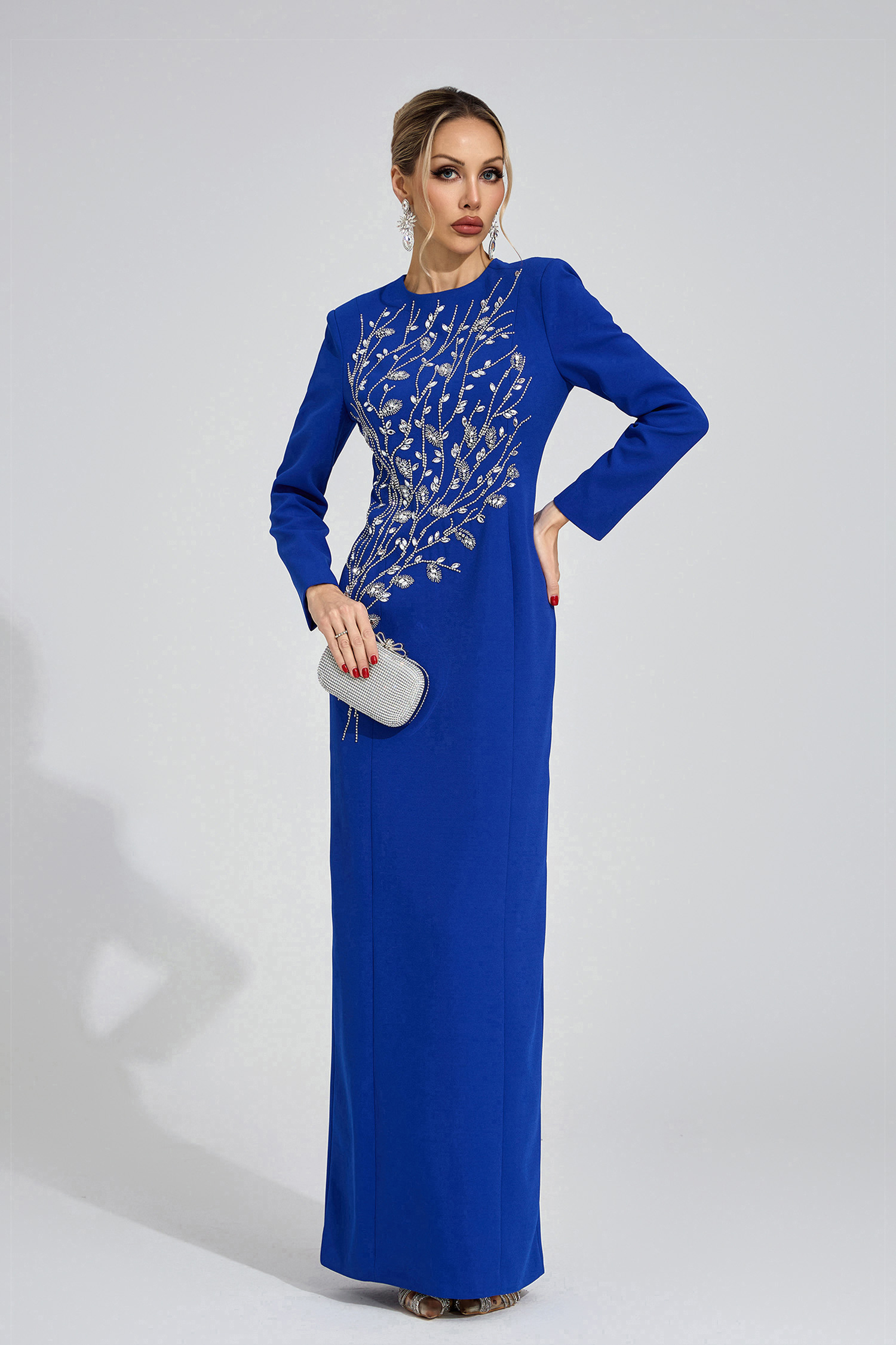 Ombrie Blue Diamond Maxi Dress