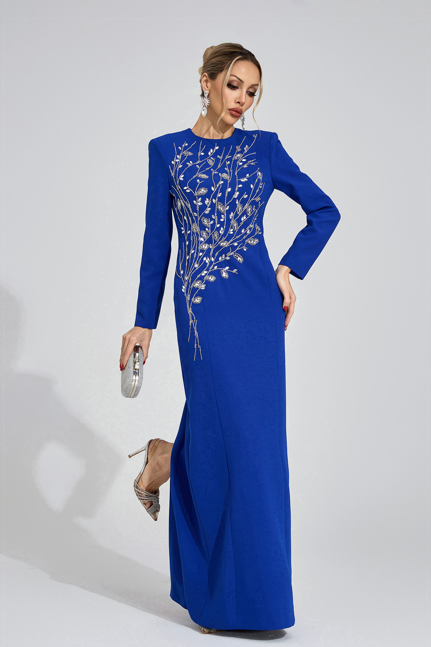 Ombrie Blue Diamond Maxi Dress