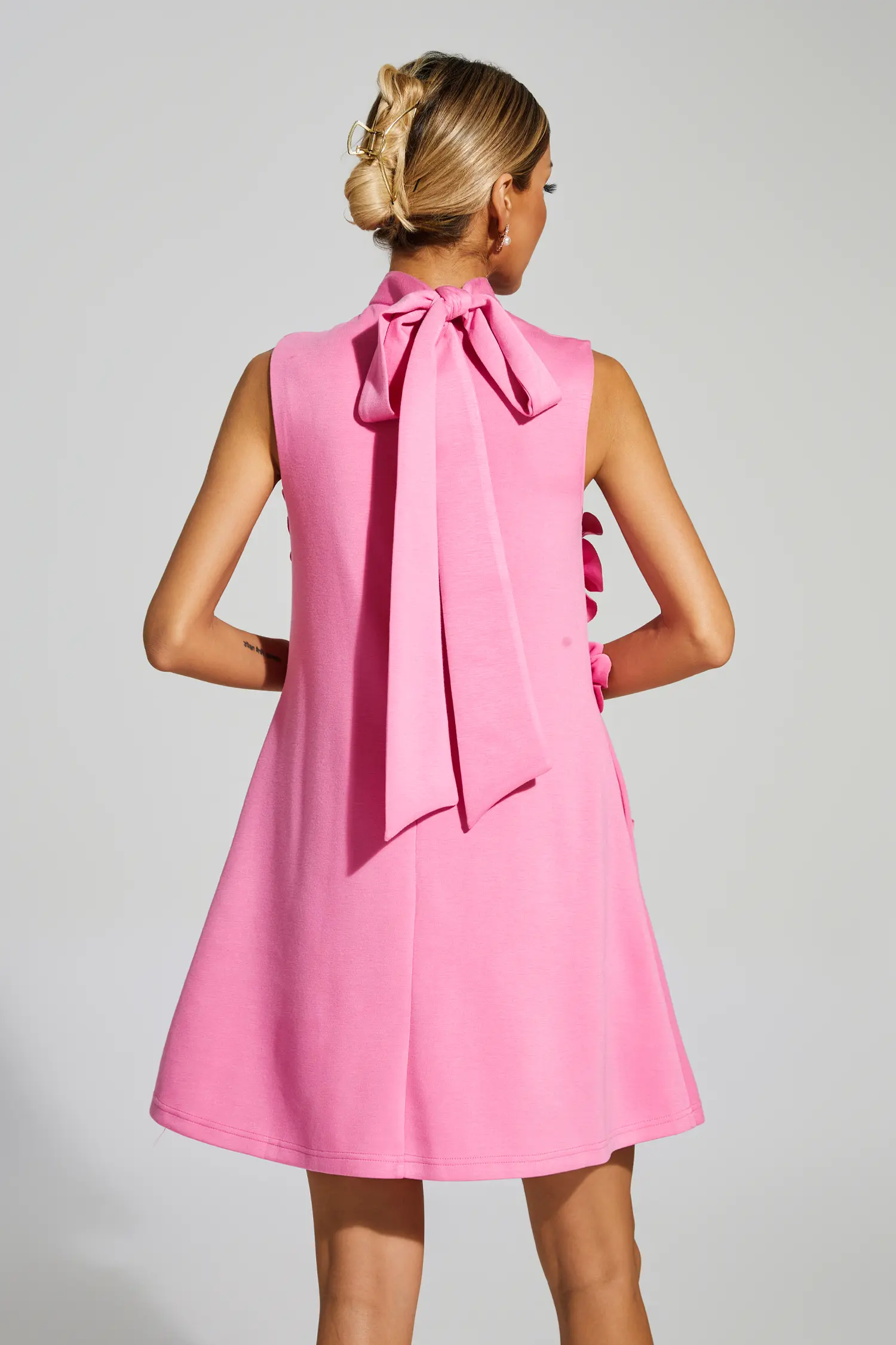 Onions Rose Red Rose Flower Mini Dress-CATCHALL