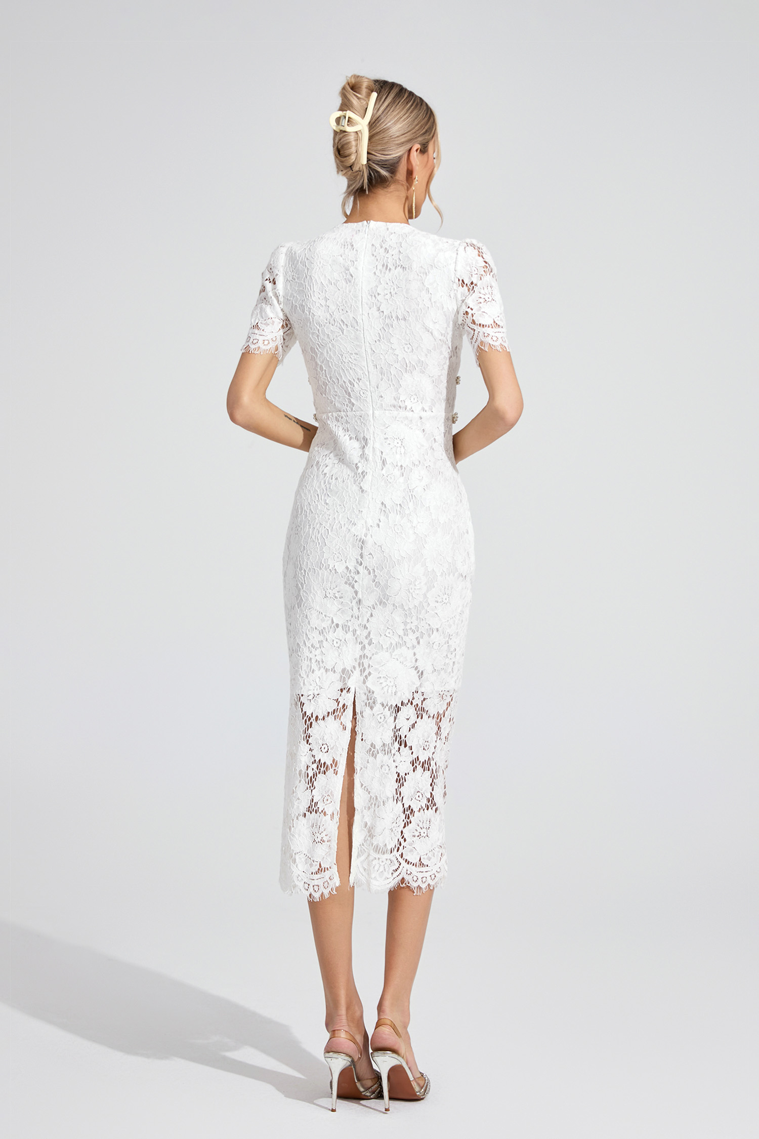 Oriel Ivory Lace Maxi Dress