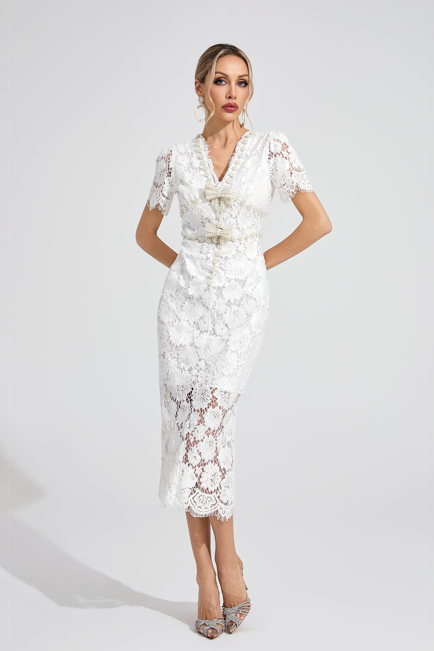 Oriel Ivory Lace Maxi Dress