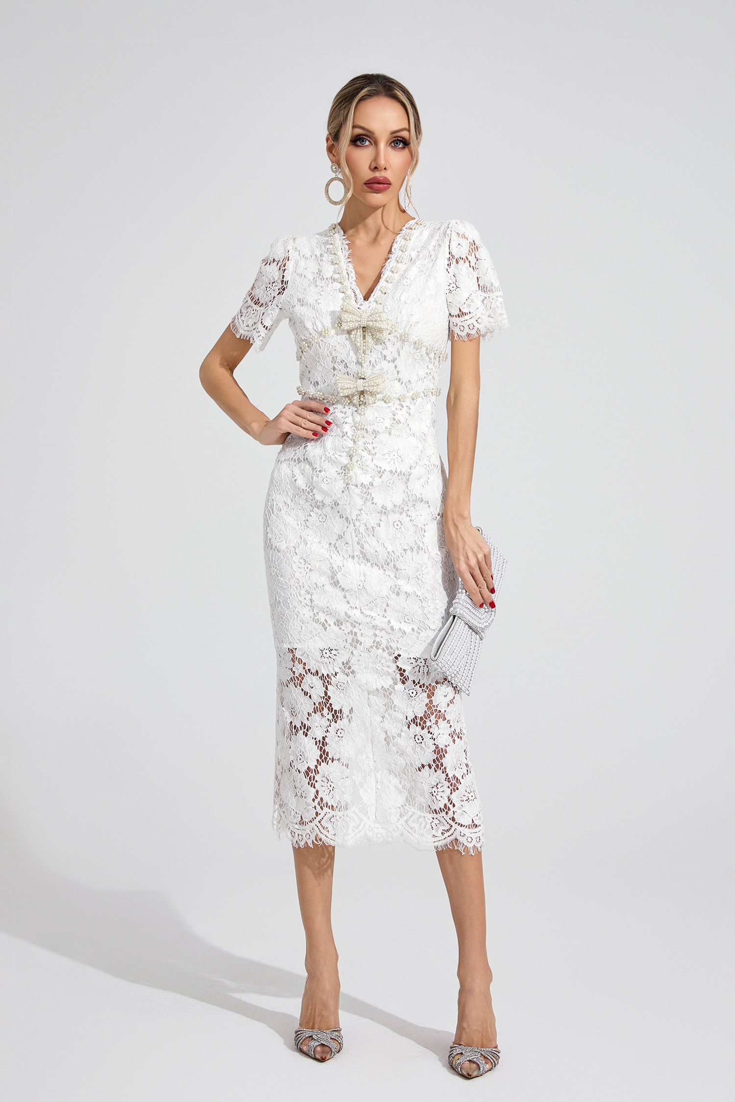 Oriel Ivory Lace Maxi Dress