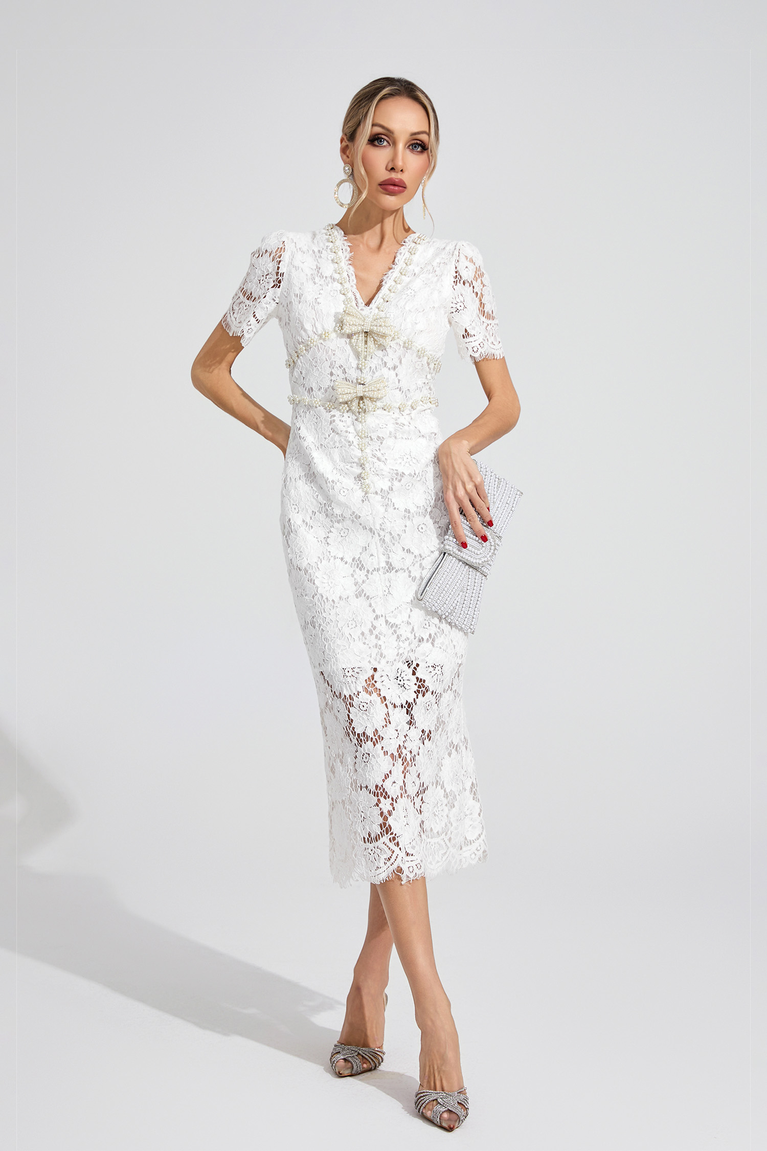 Oriel Ivory Lace Maxi Dress