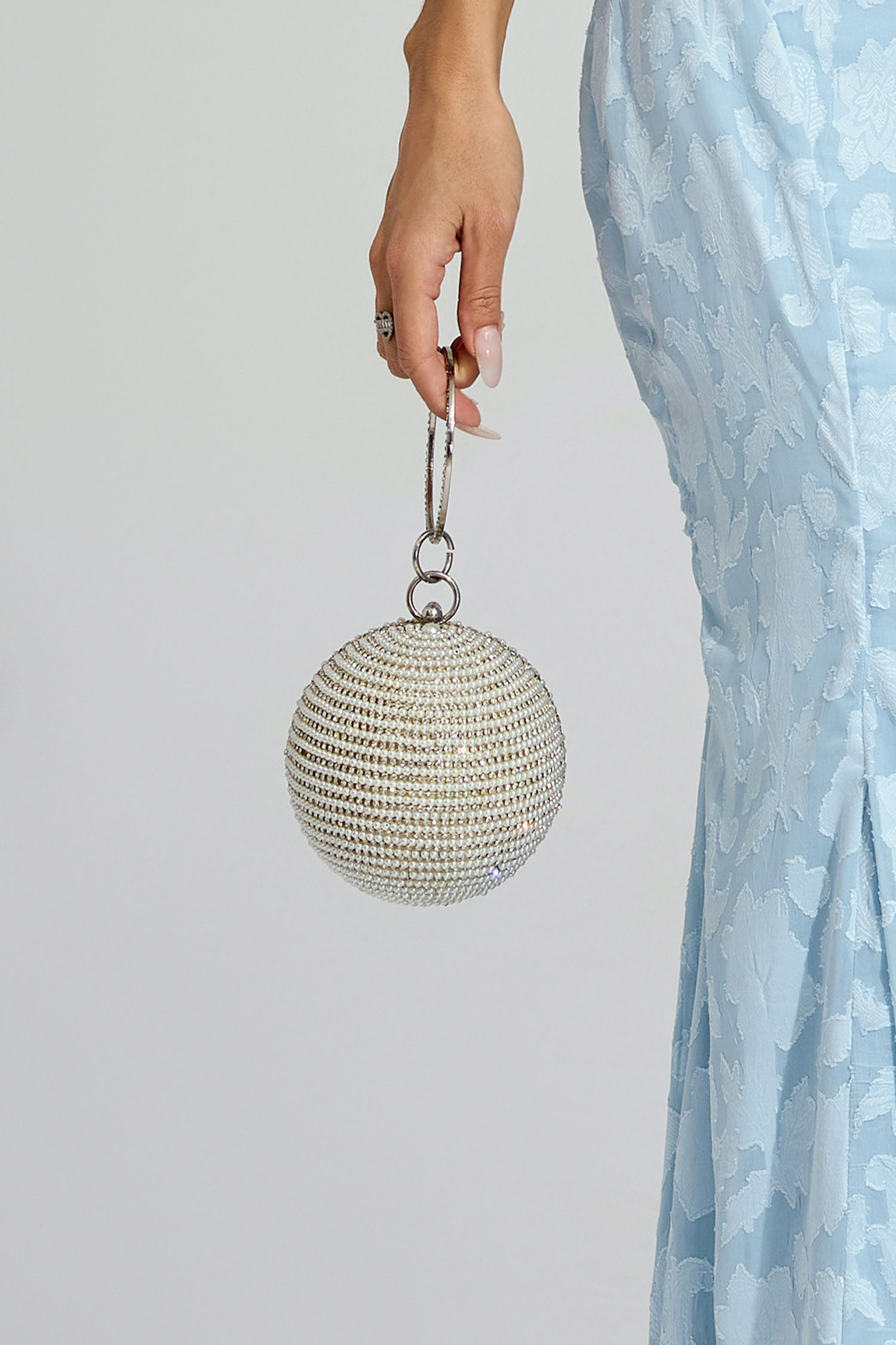 Owen Silver Round Ball Bag
