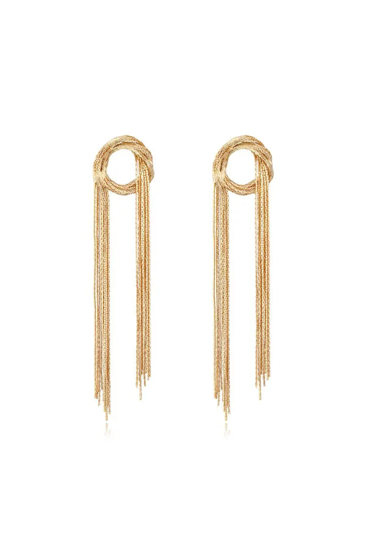 Parker Golden Tassel Earrings-CATCHALL
