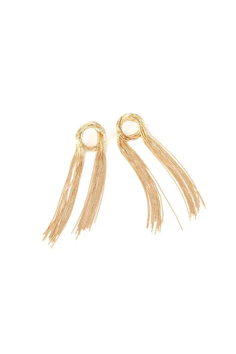 Parker Golden Tassel Earrings-CATCHALL
