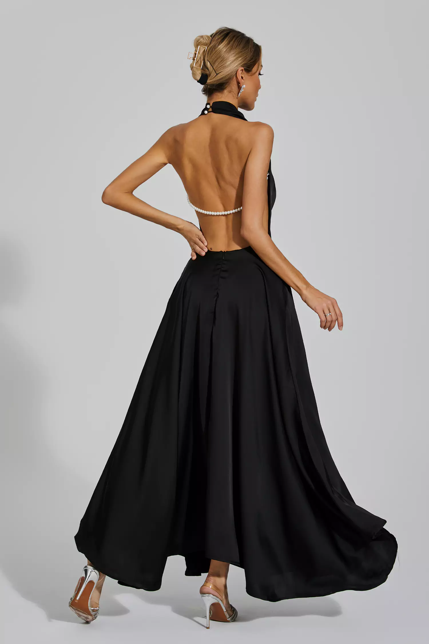 Patricia Black Halter Maxi Dress-CATCHALL