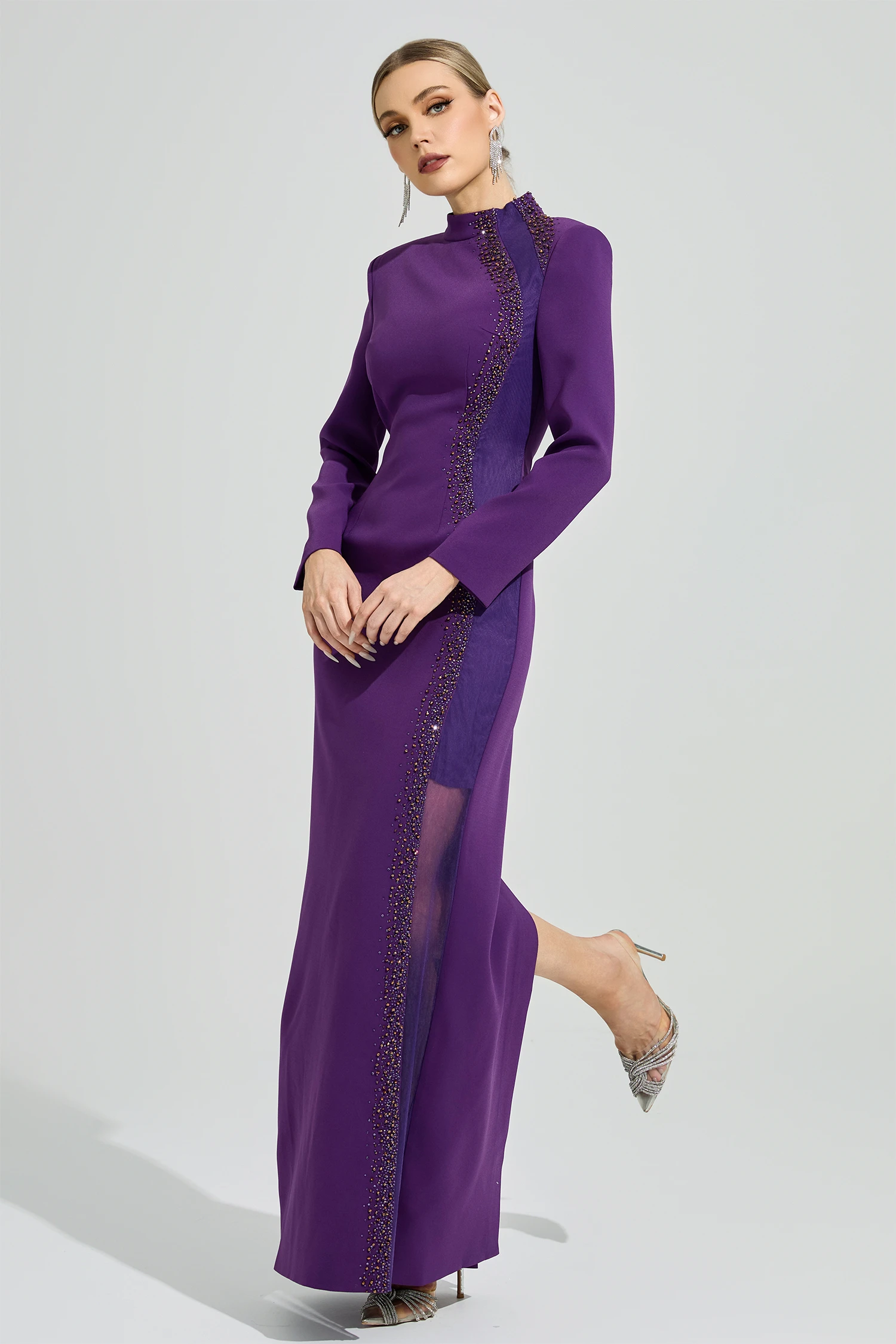 Paz Purple Diamond Formal Dress