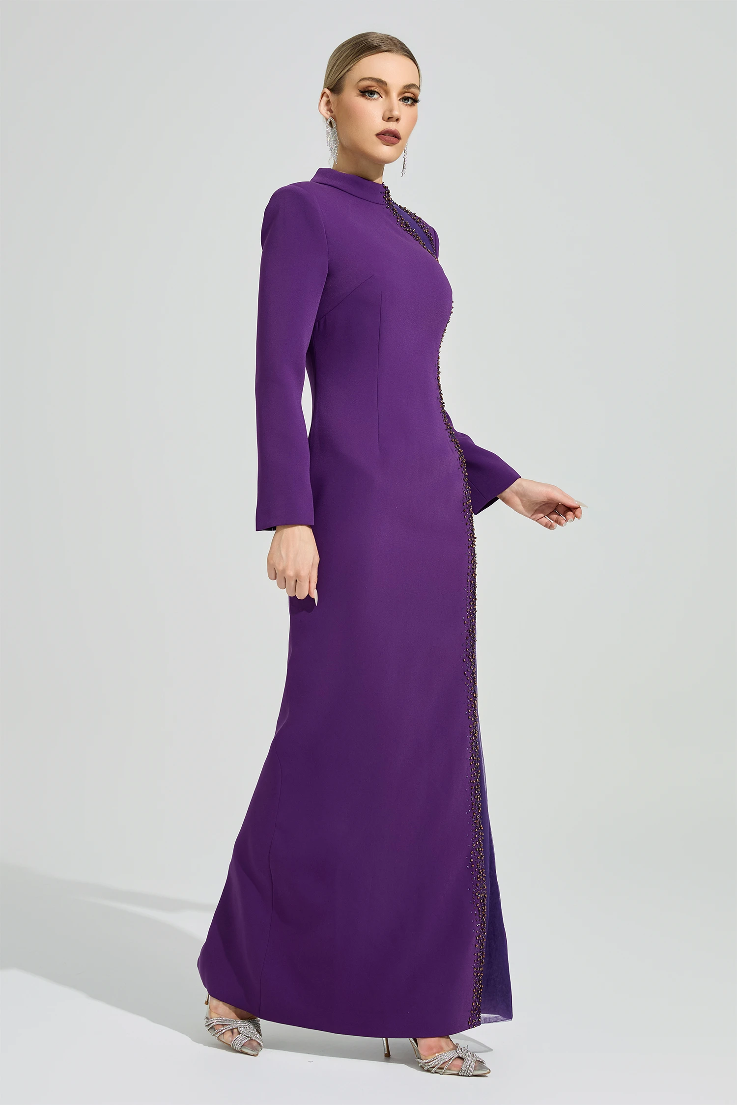 Paz Purple Diamond Formal Dress
