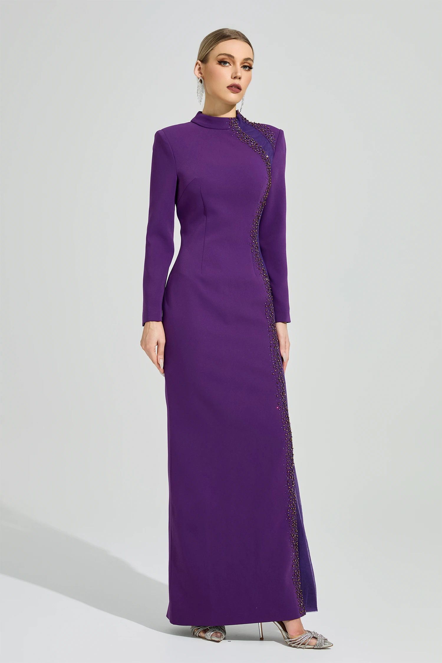 Paz Purple Diamond Formal Dress