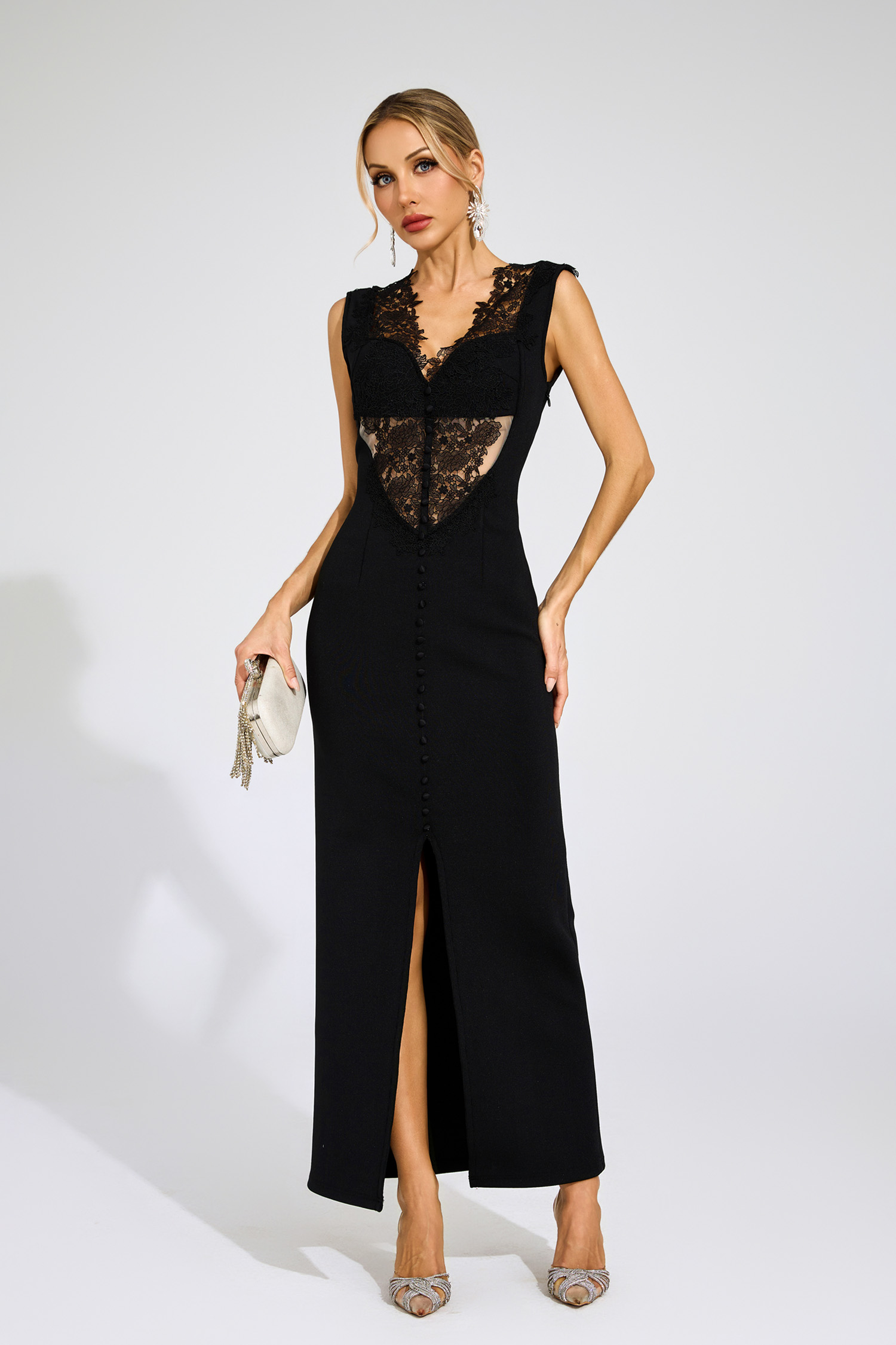 Peggy Black Cut Out Bandage Dress