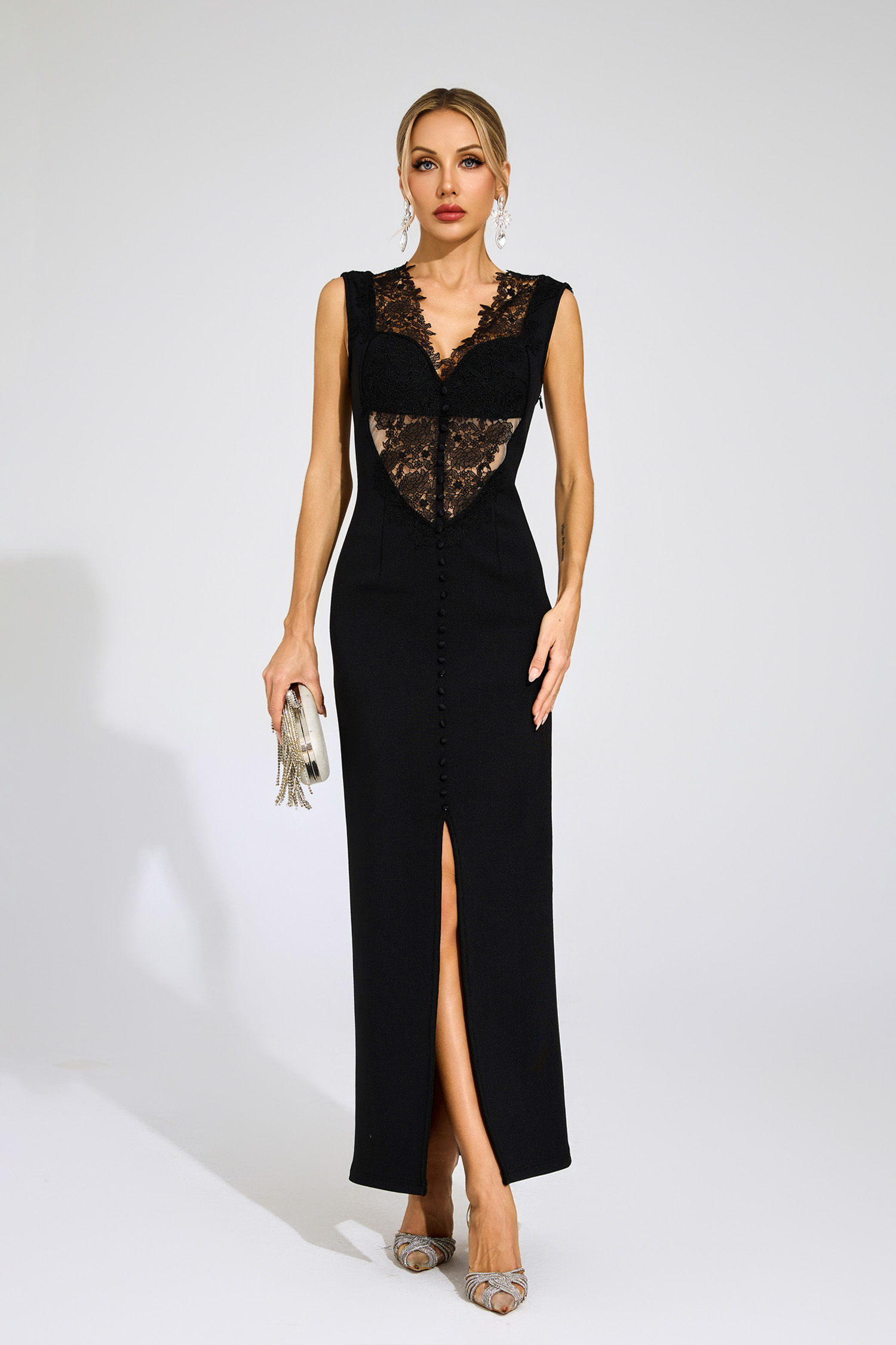 Peggy Black Cut Out Bandage Dress