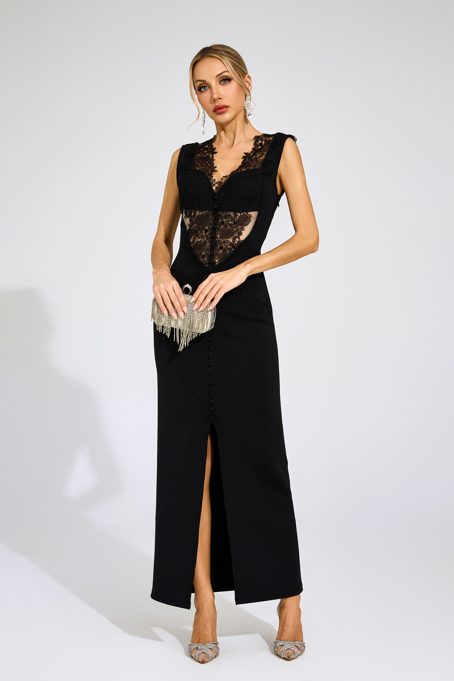 Peggy Black Cut Out Bandage Dress