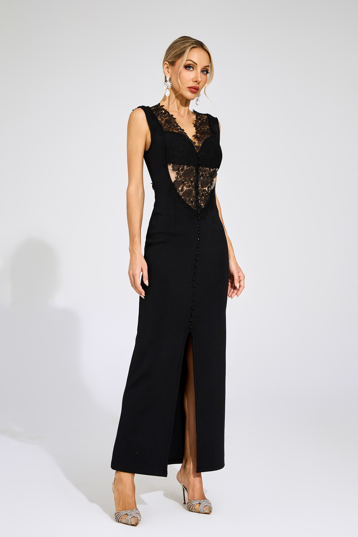 Peggy Black Cut Out Bandage Dress