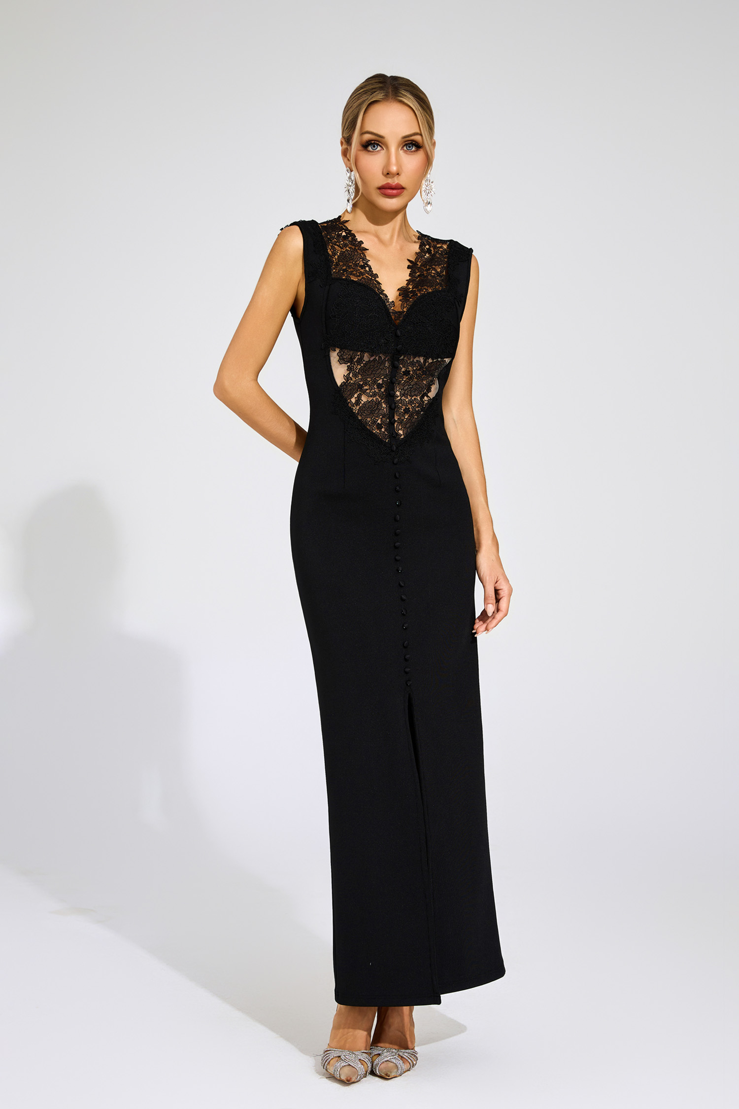 Peggy Black Cut Out Bandage Dress