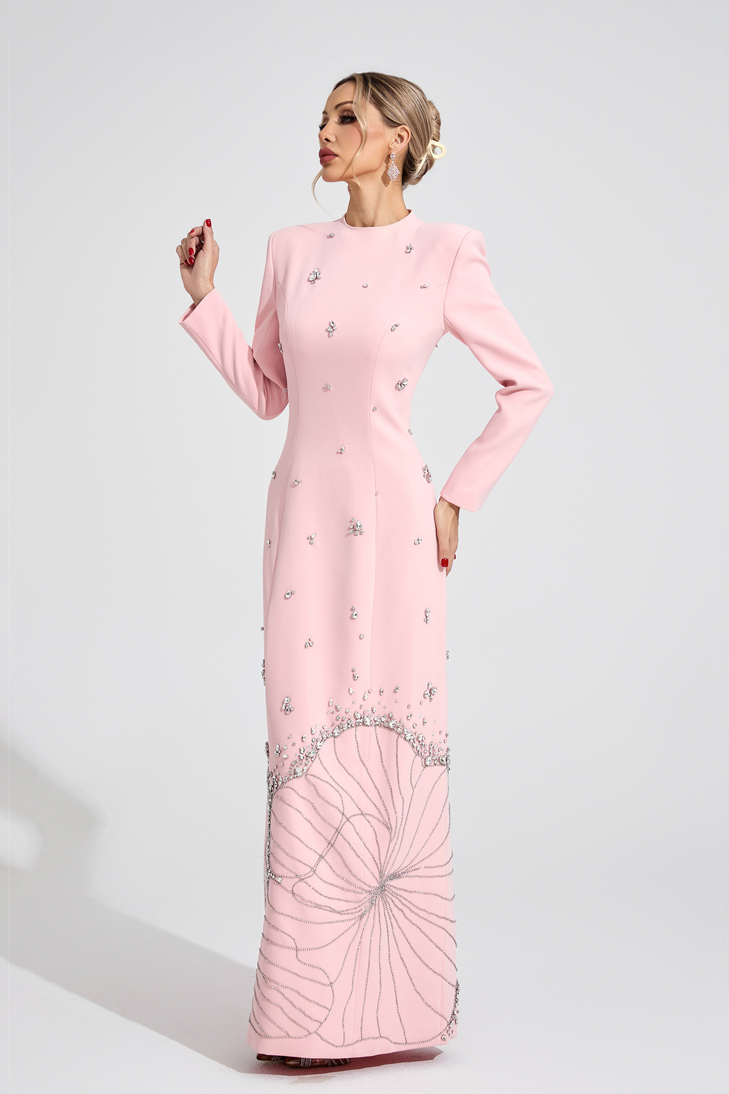 Persephone Pink Diamond Maxi Dress